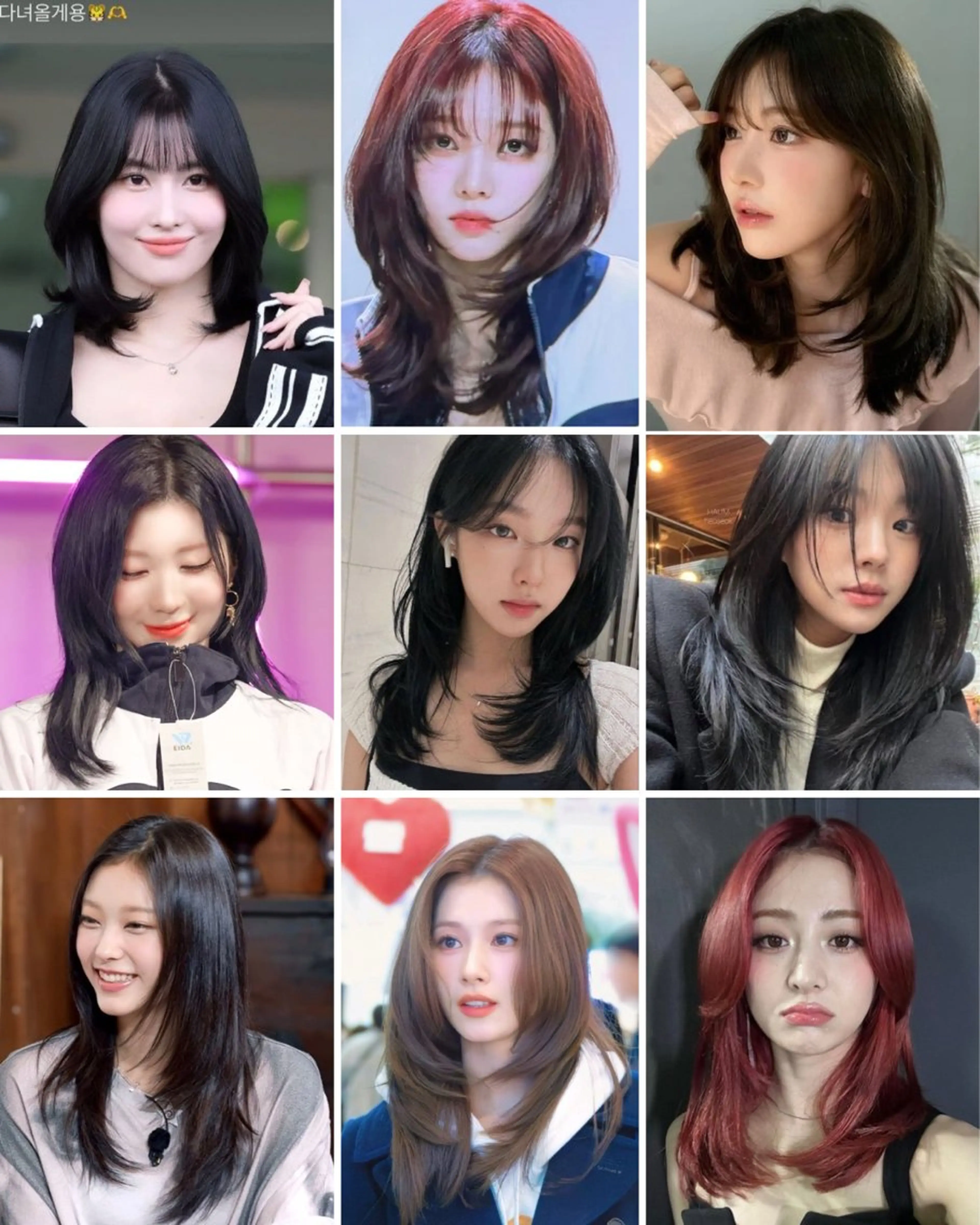 ミディアム 韓国風ヘア レイヤーカット ナギ『kii』 福岡美容室🇰🇷のヘアスタイル