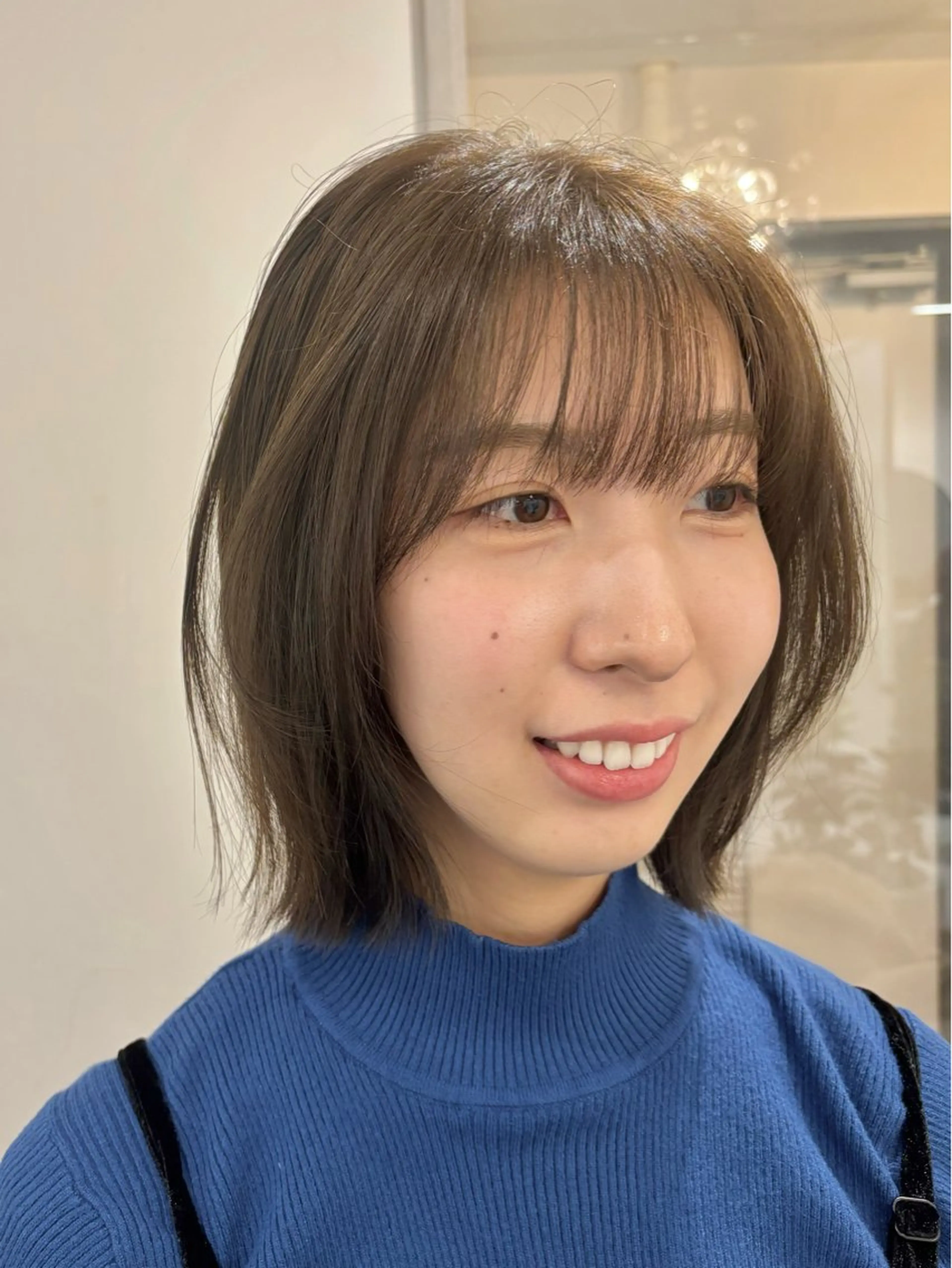 ミディアム カラー カット ヘアカラー トリートメント レイヤーカット🍒韓 国ヘア🍒ひかりのヘアスタイル