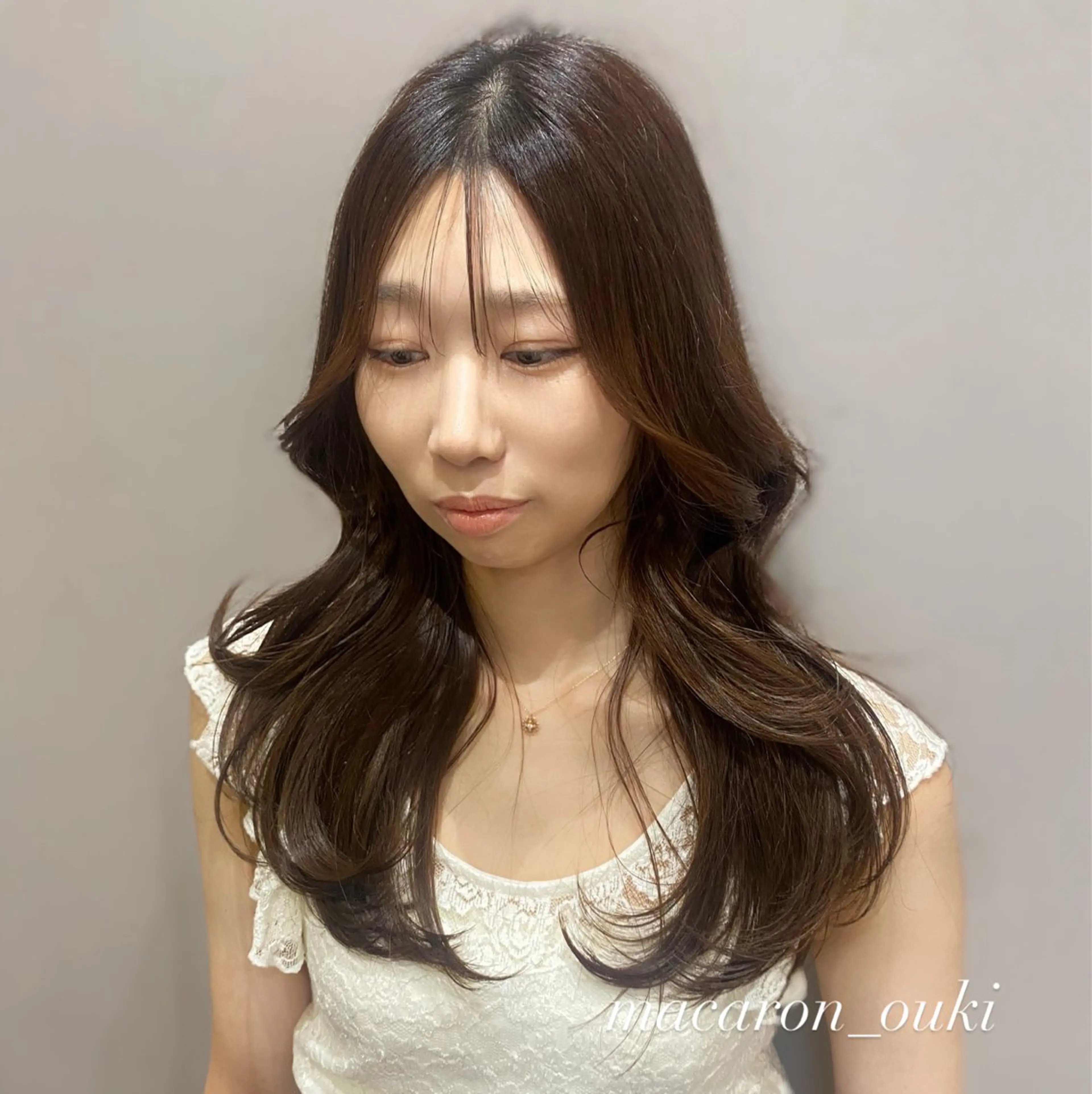 セミロング ヨシンモリ レイヤーカット 佐藤 生基のヘアスタイル