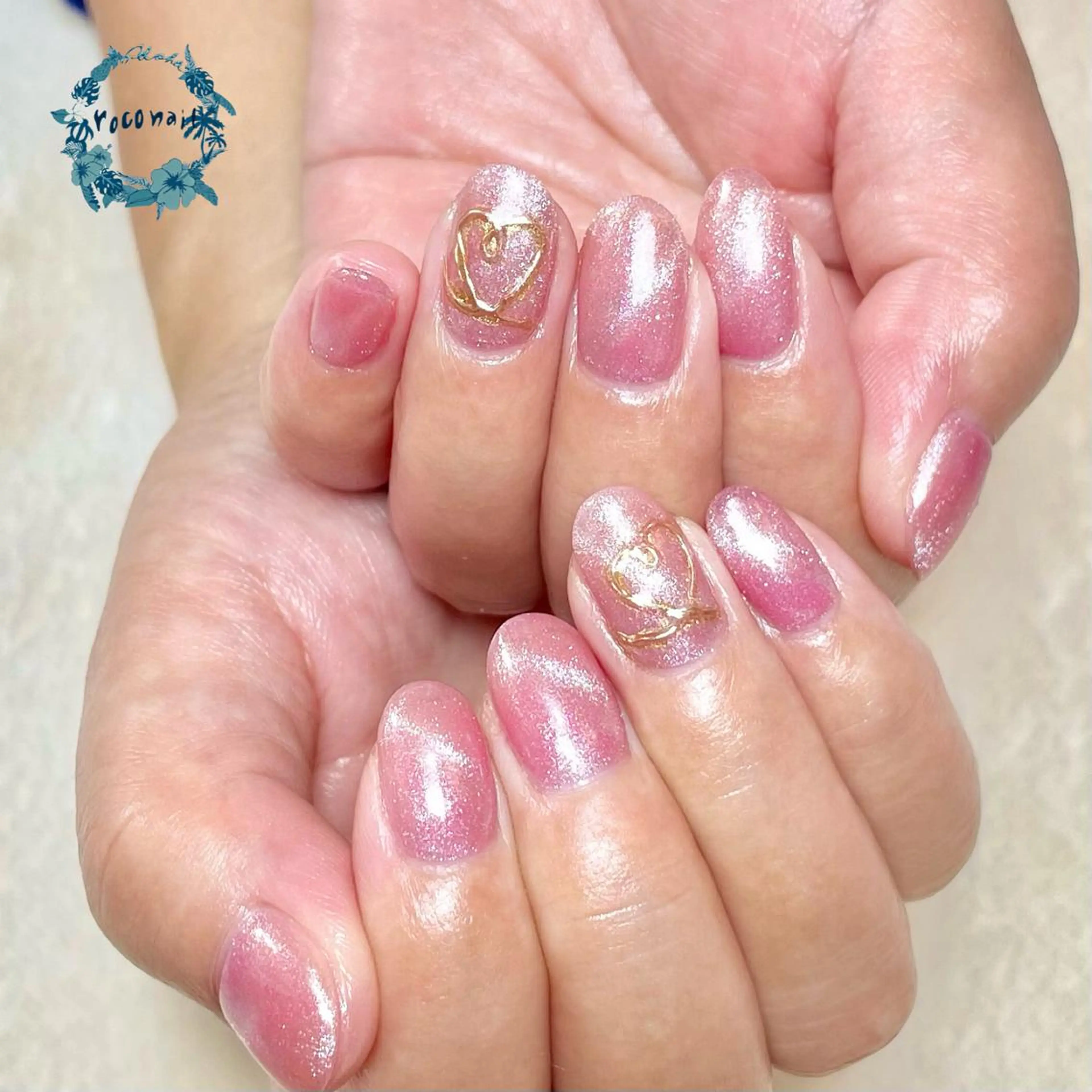 ネイル バレンタイン ハンドネイル roconail ヒロコのネイルデザイン