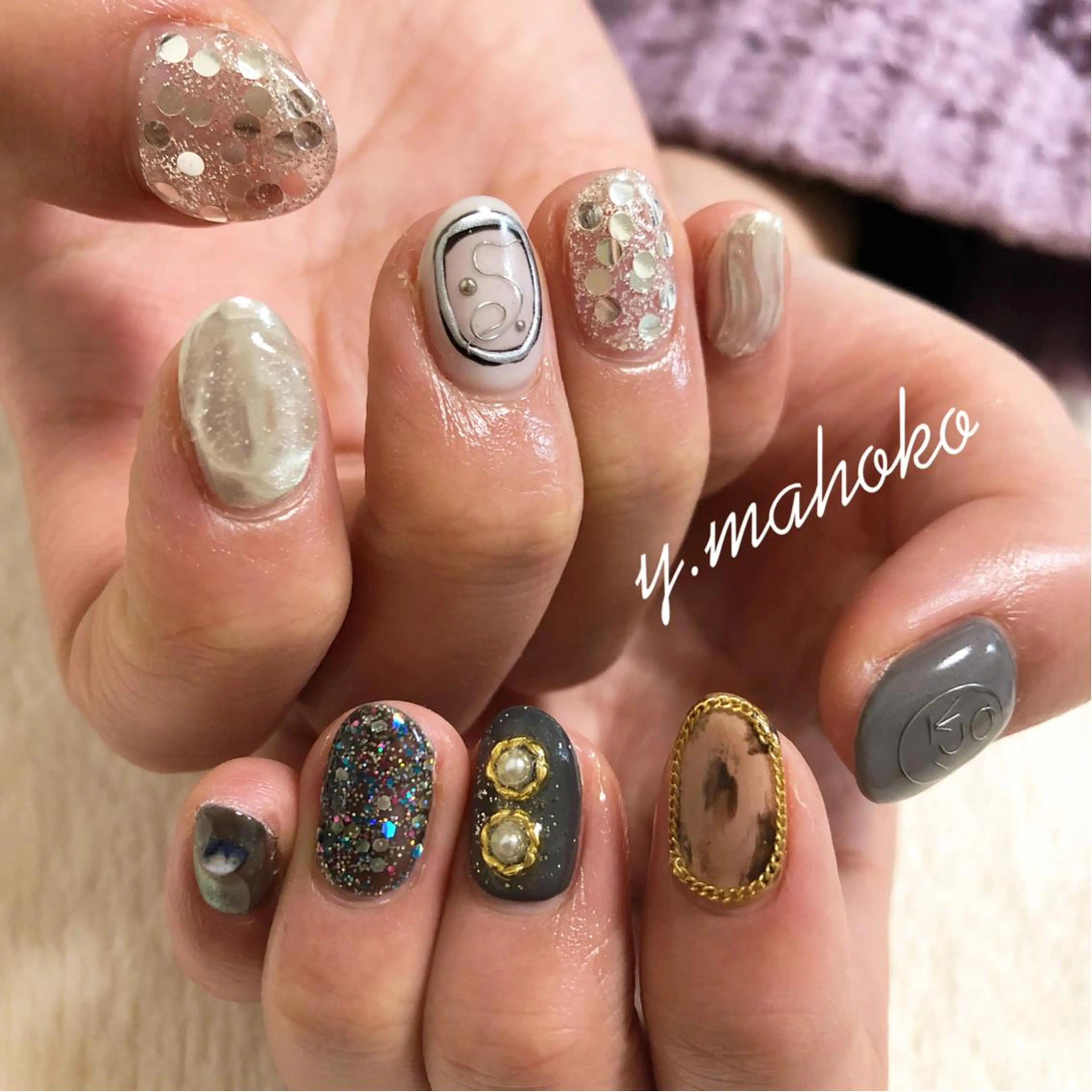 ネイル She nail studio 原宿所属・パラジェル有/ スカルプ/mahoのネイルデザイン