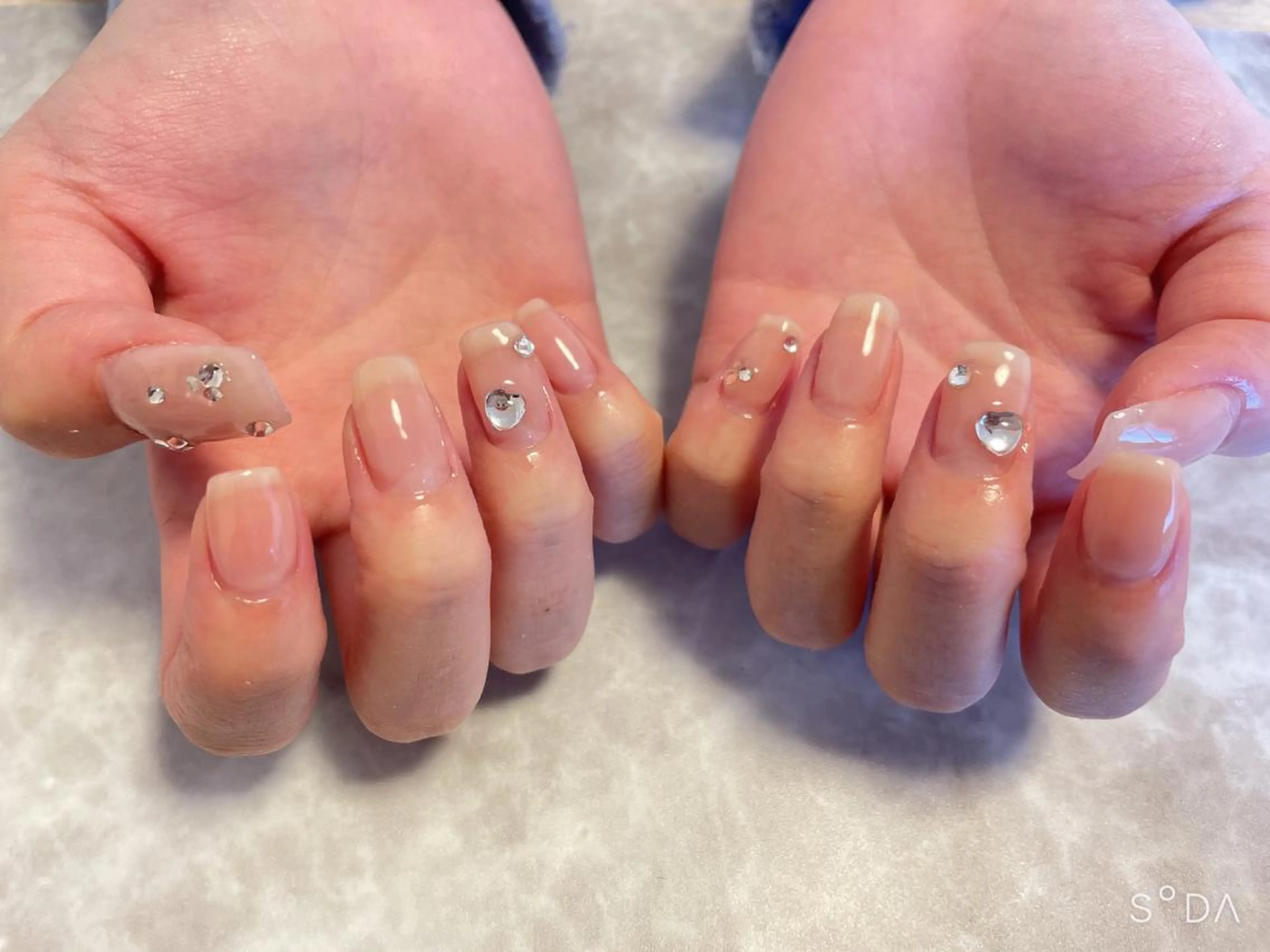 ネイル ハート ワンカラーネイル Nail salon Betty❤︎のネイルデザイン