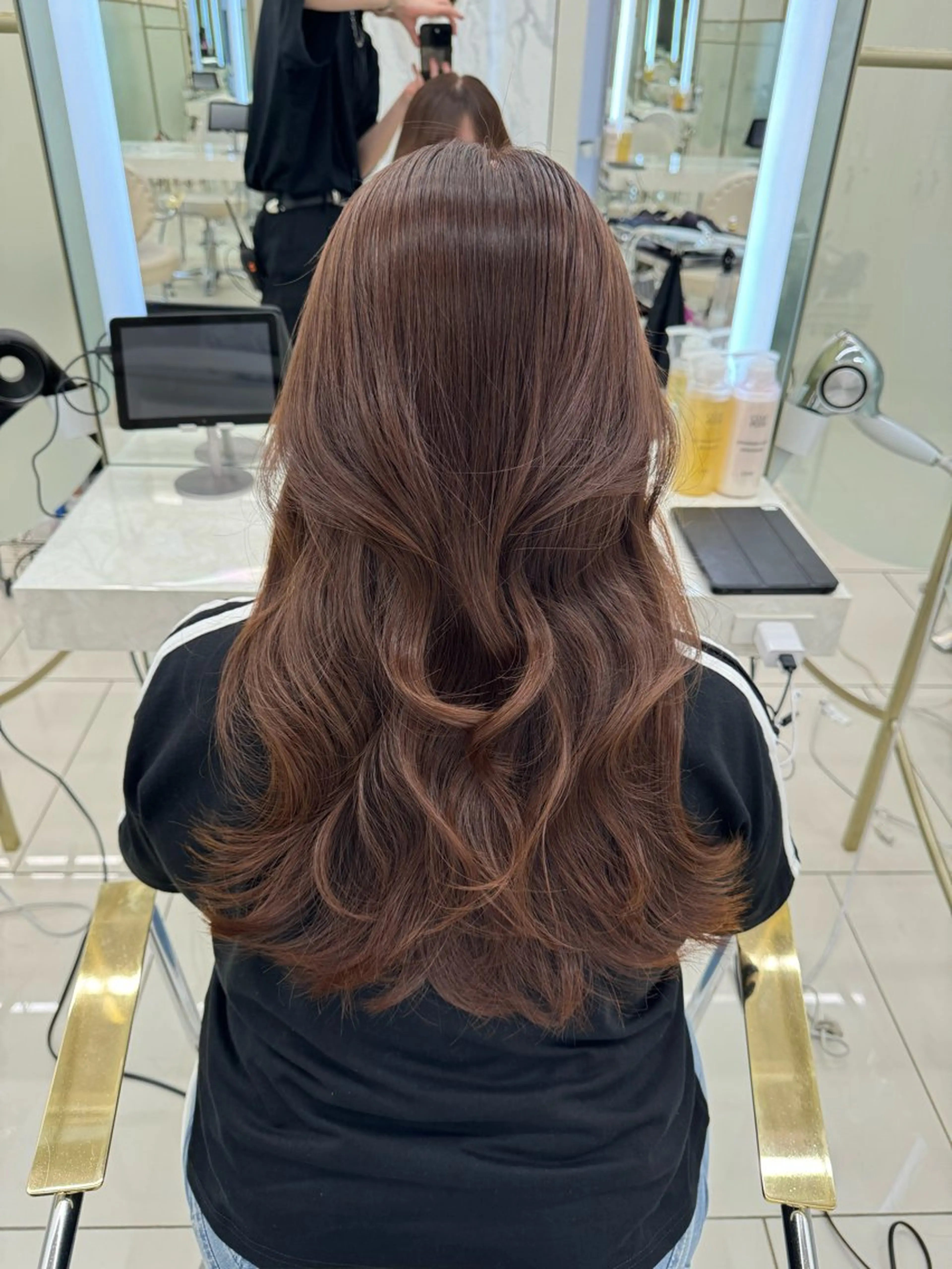 セミロング カラー カット ヘアカラー トリートメント COA GINZA 空也/前髪/顔まわりのヘアスタイル