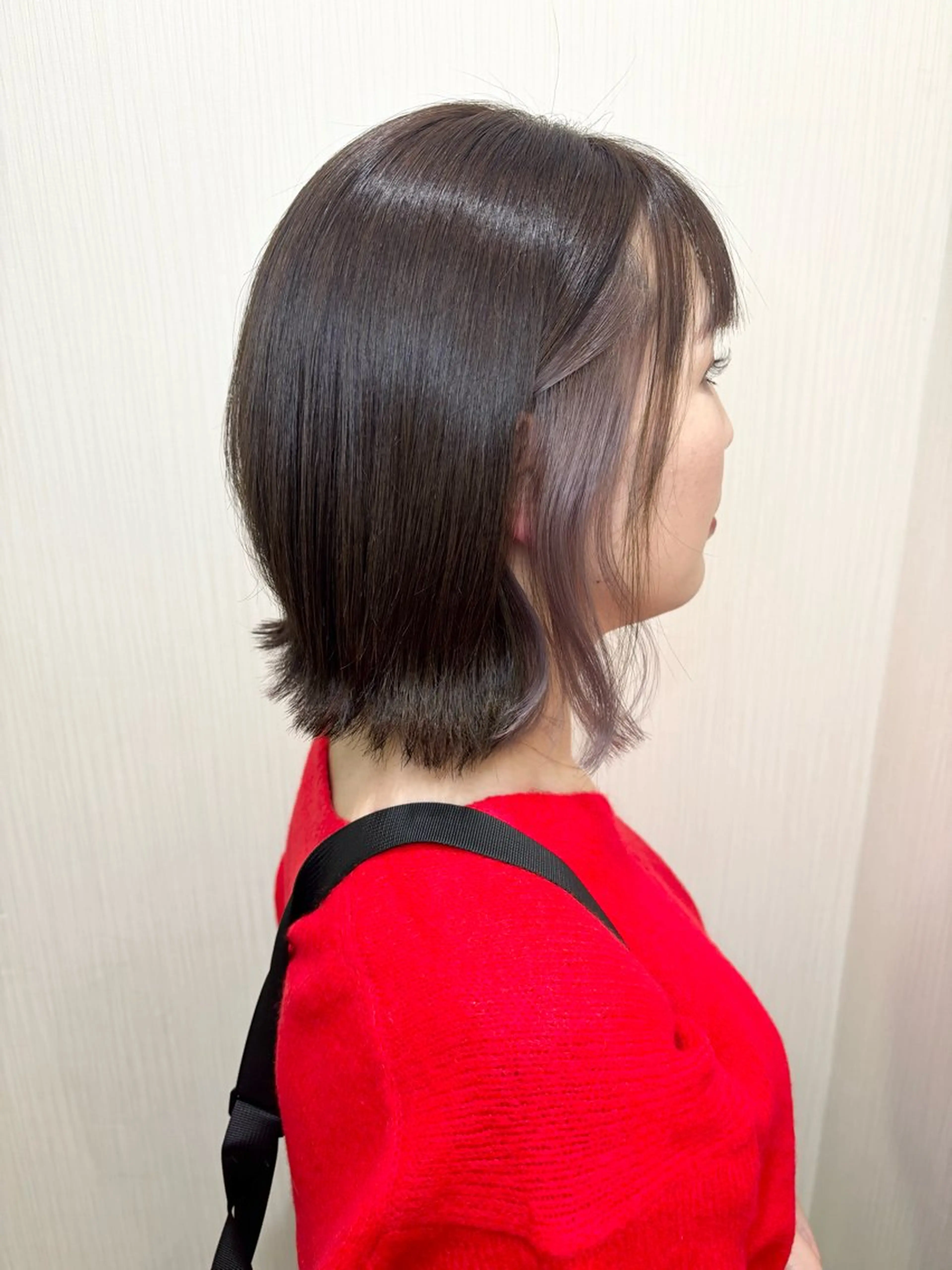 ミディアム カラー ベージュカラー インナーカラー ボブ 外ハネヘア カット ヘアカラー トリートメント naitre 🌼SHIORI🌼のマツエク・マツパデザイン