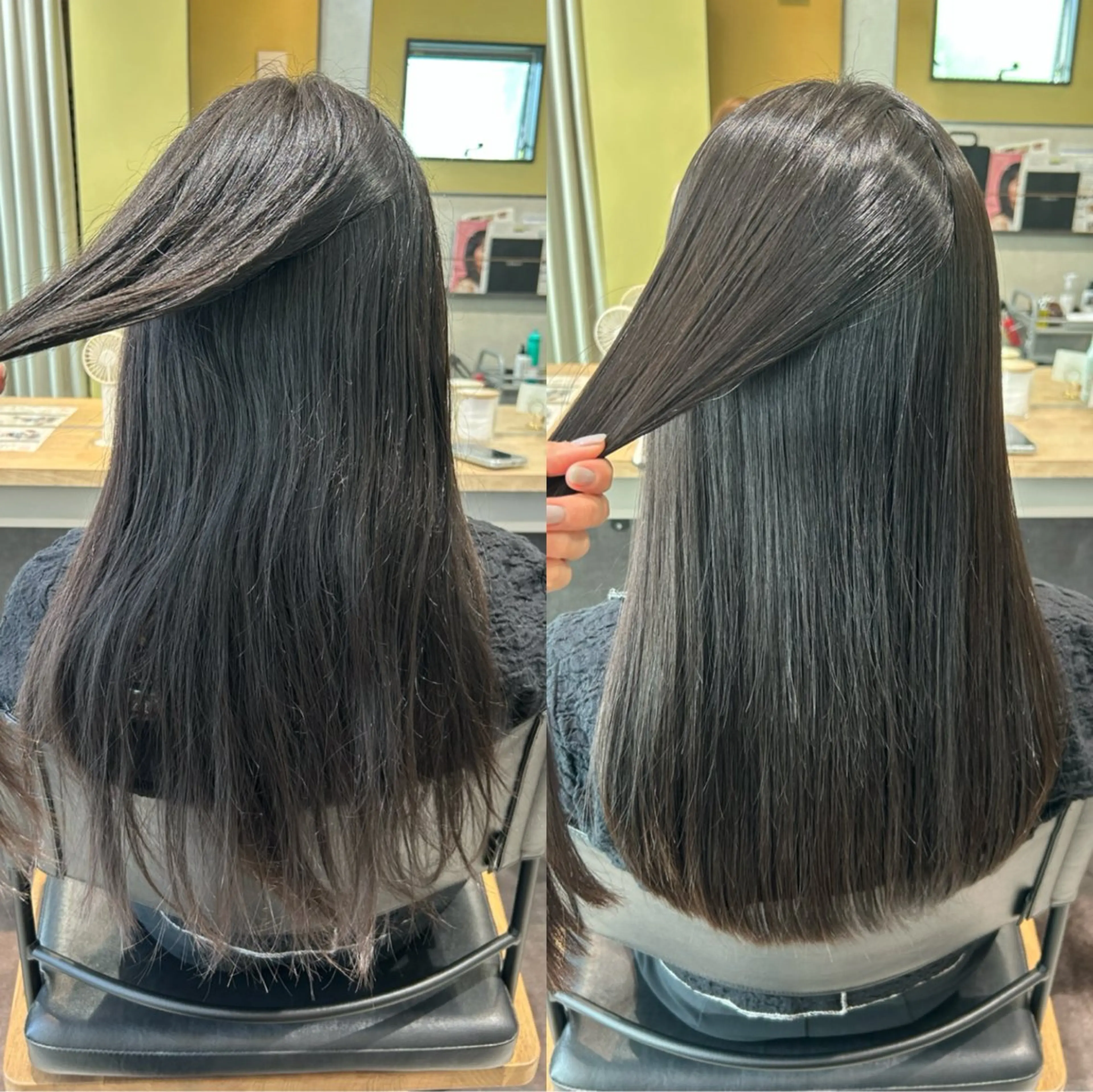 ロング パーマ 髪質改善 ストレートパーマ カット 縮毛矯正 トリートメント hub hair レイヤー/透明感のヘアスタイル