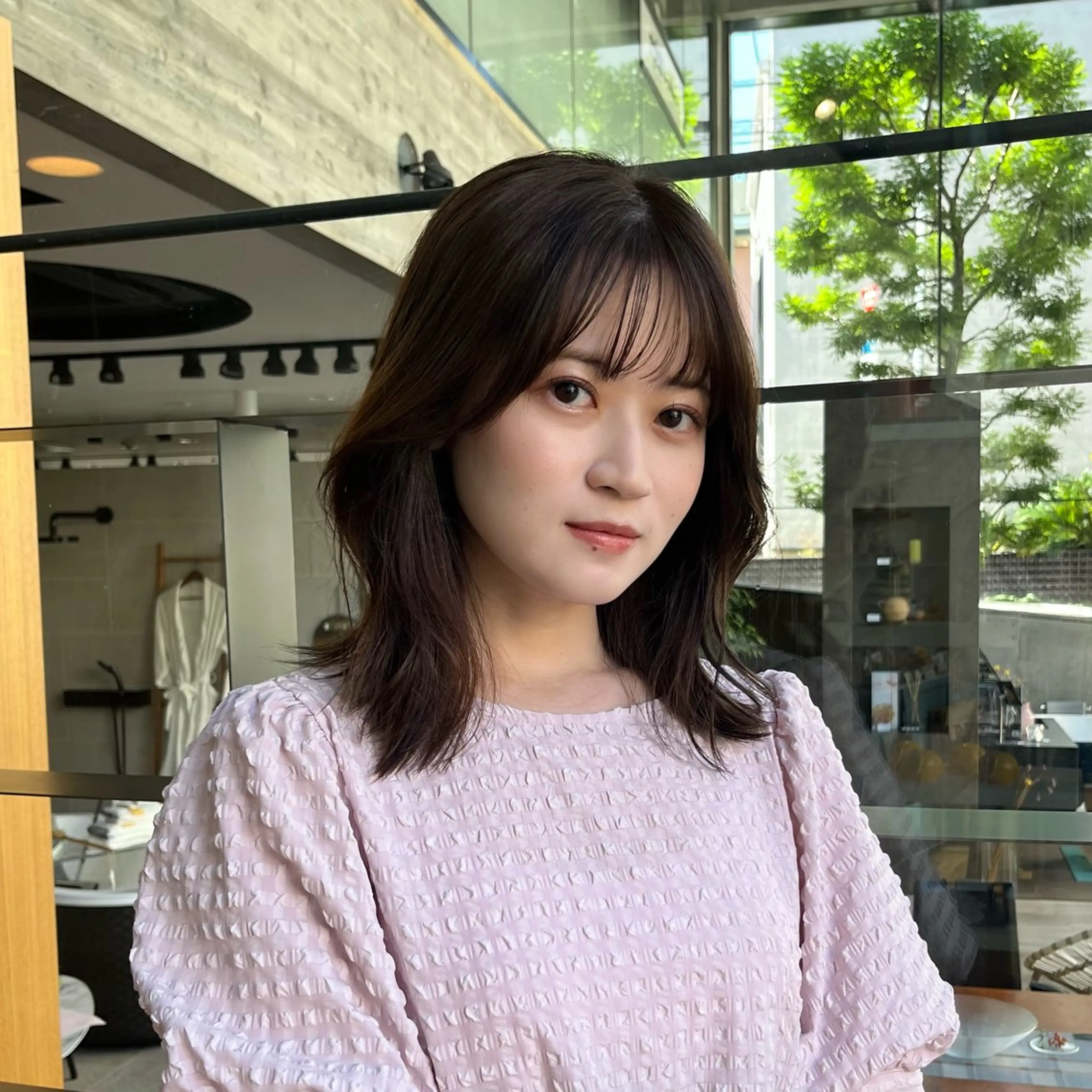 ミディアム タンバルモリパーマ 礒井メンキのヘアスタイル