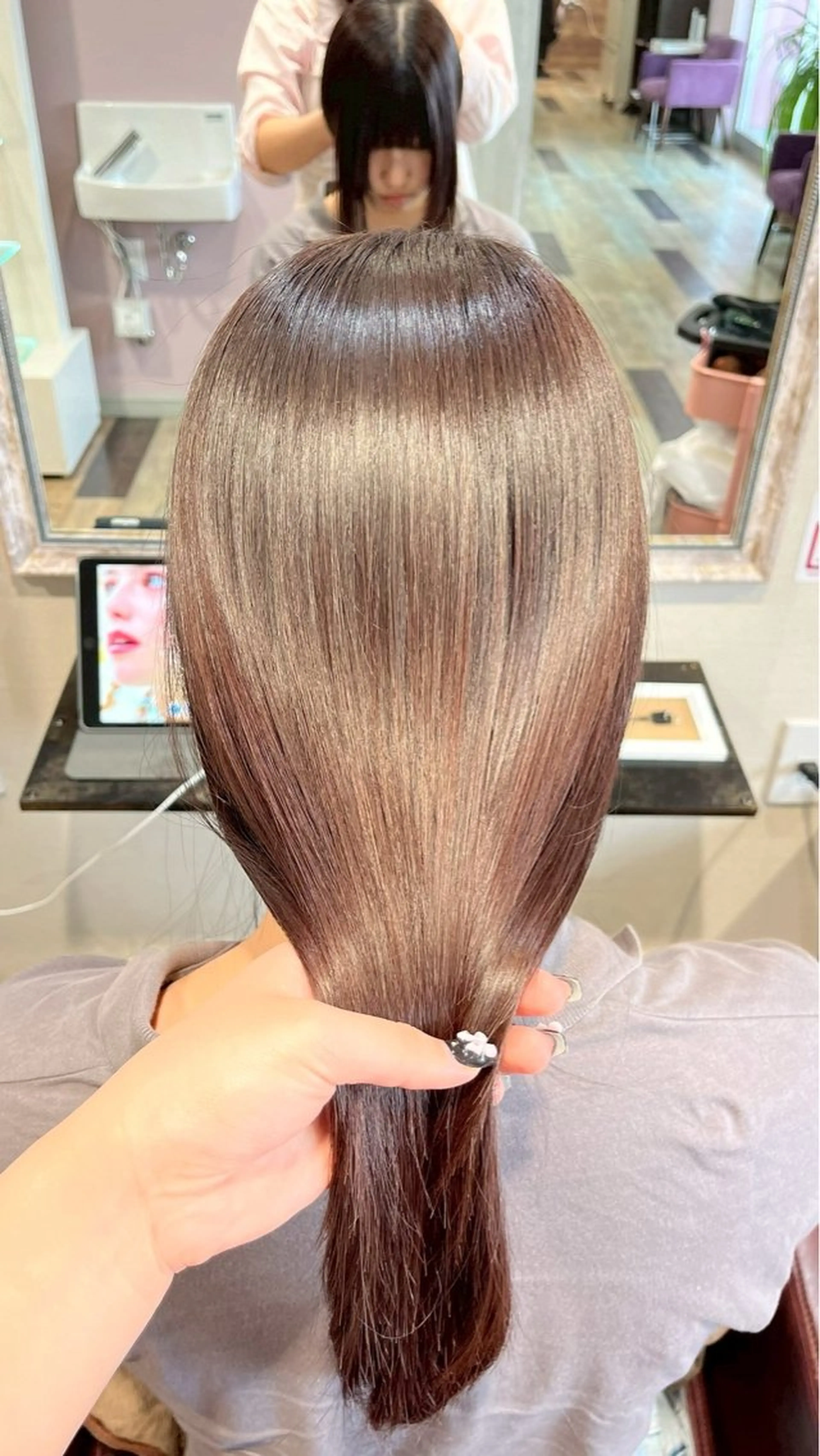 ロング カラー カット ヘアカラー トリートメント ブリーチなし艶カラー /いくののヘアスタイル