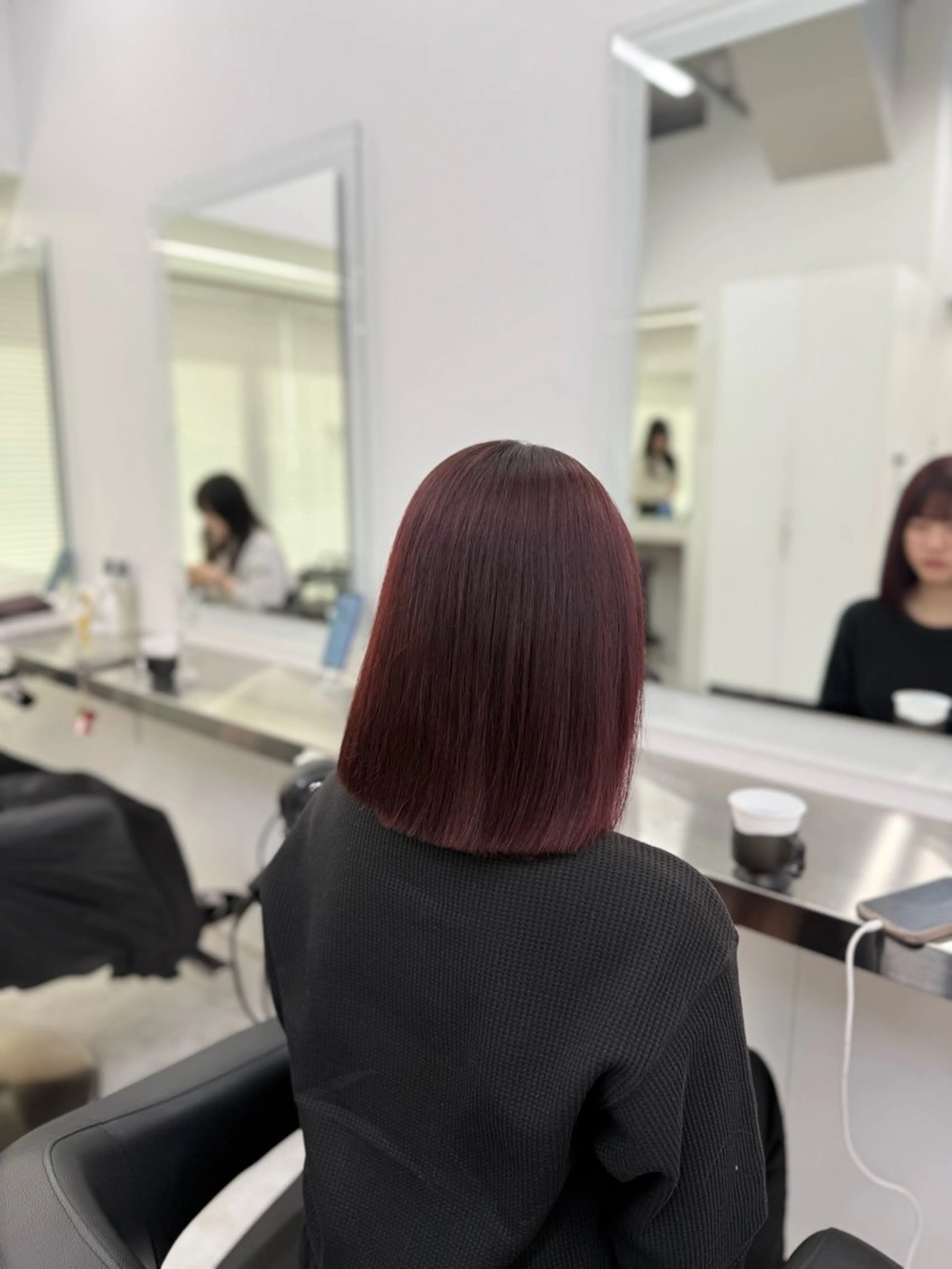 ミディアム カラー 中韓レイヤー/ ブラウン🤎はやとのヘアスタイル