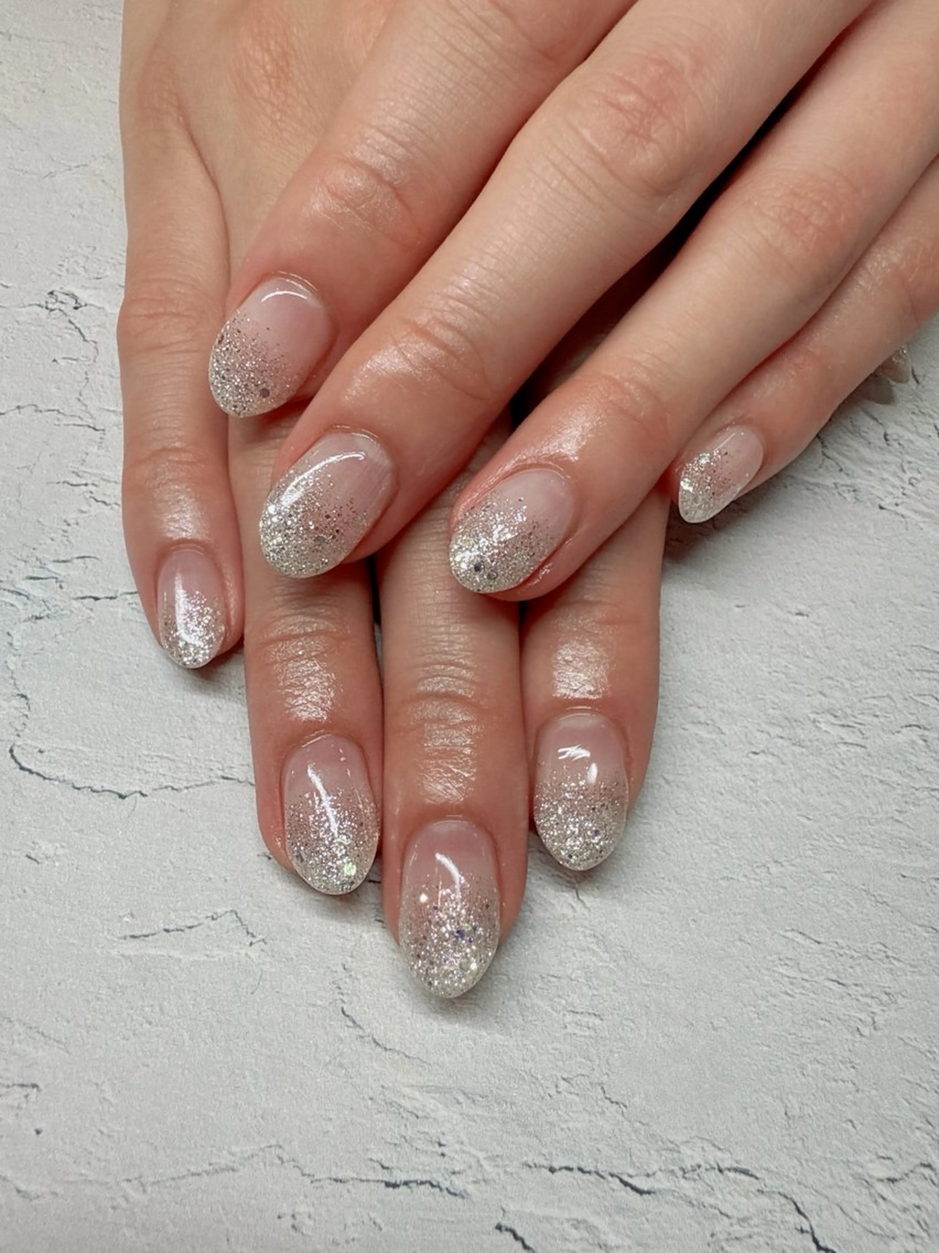 ネイル グラデーション ラメ(グリッター) ラメグラデーション ハンドネイル nailist SATO【銀座】のネイルデザイン