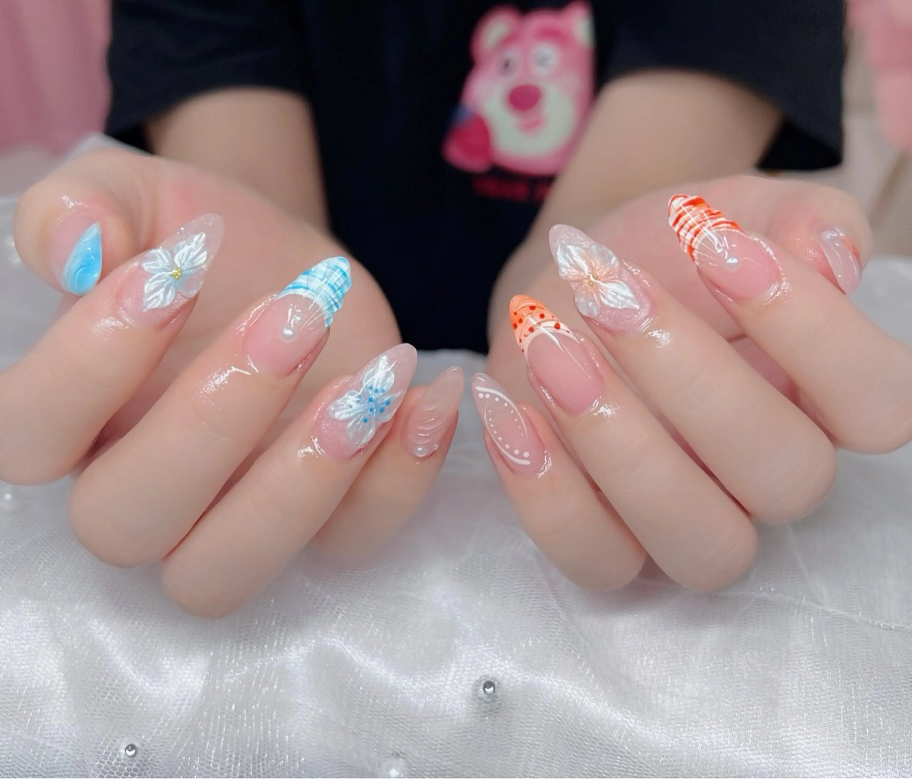 ネイル 🎀PG🩵 ネイルサロンのネイルデザイン