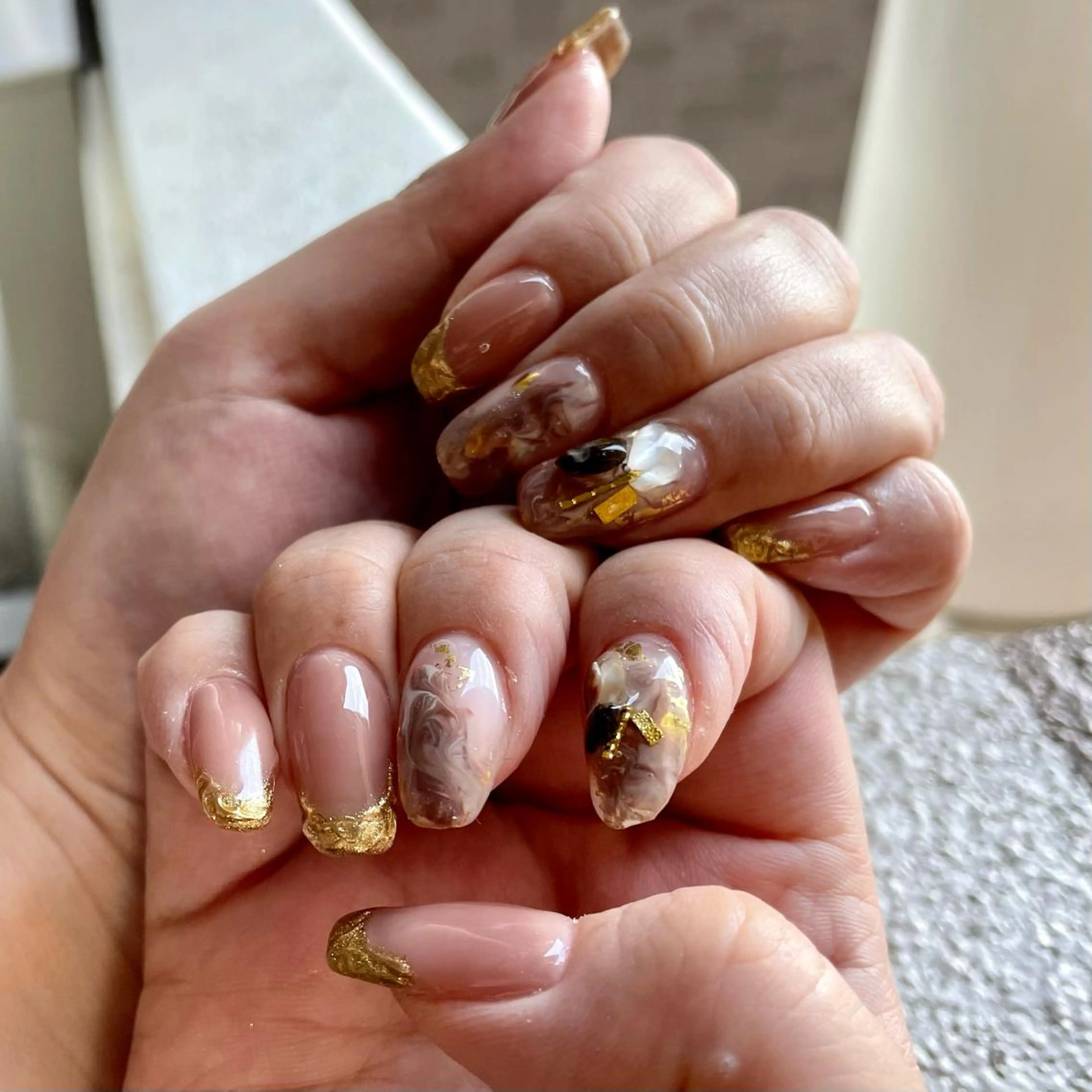 ネイル ニュアンスネイル 奥園 良恵のネイルデザイン