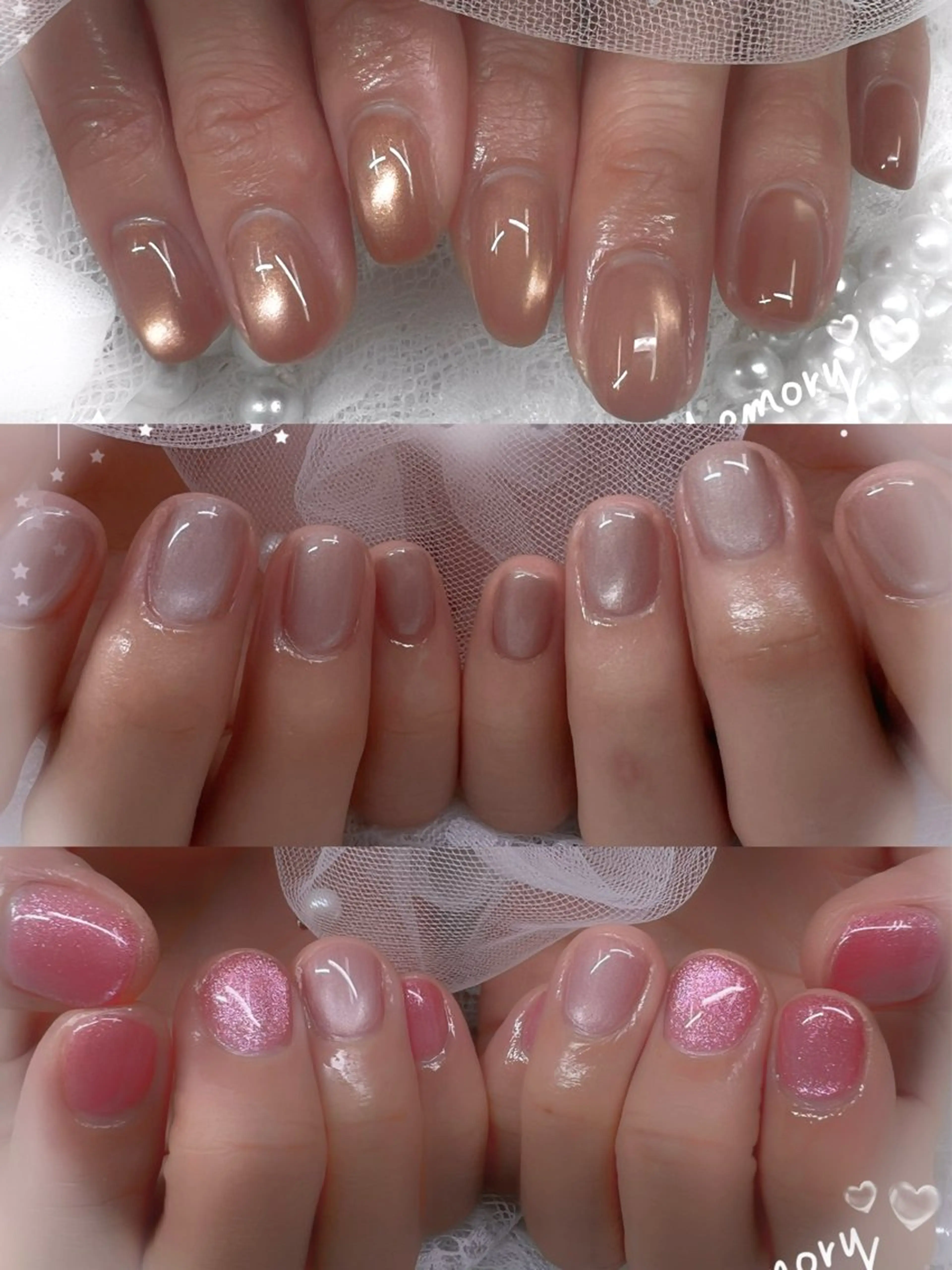 ネイル チークネイル フレンチネイル ガーリー ガラスフレンチ グラデーション ハンドネイル ハンドケア Chill Nailsalonのネイルデザイン