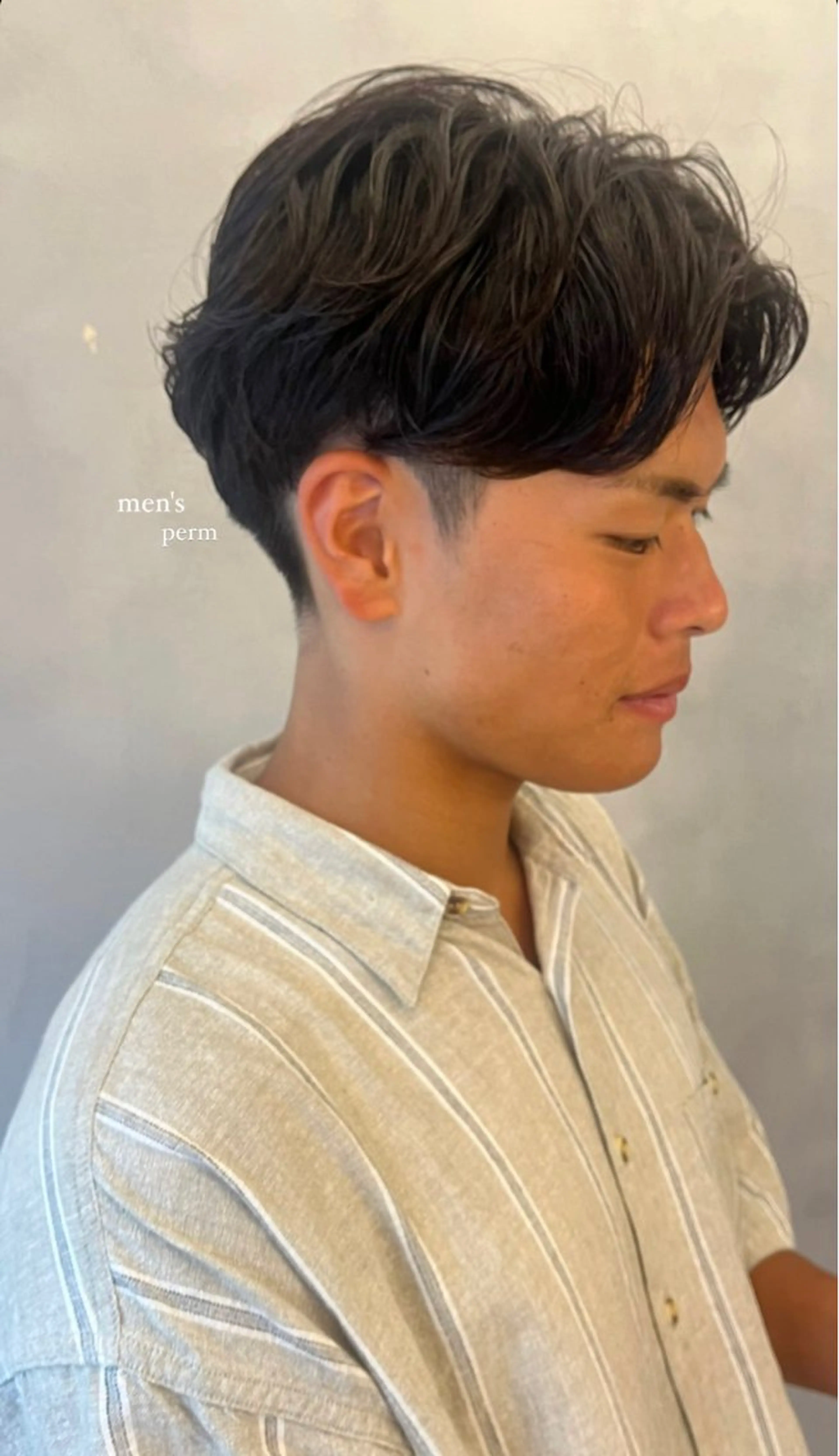 パーマ メンズ Garland  Ginza所属・モモ🍑 レイヤー/ボブ/暖色のヘアスタイル
