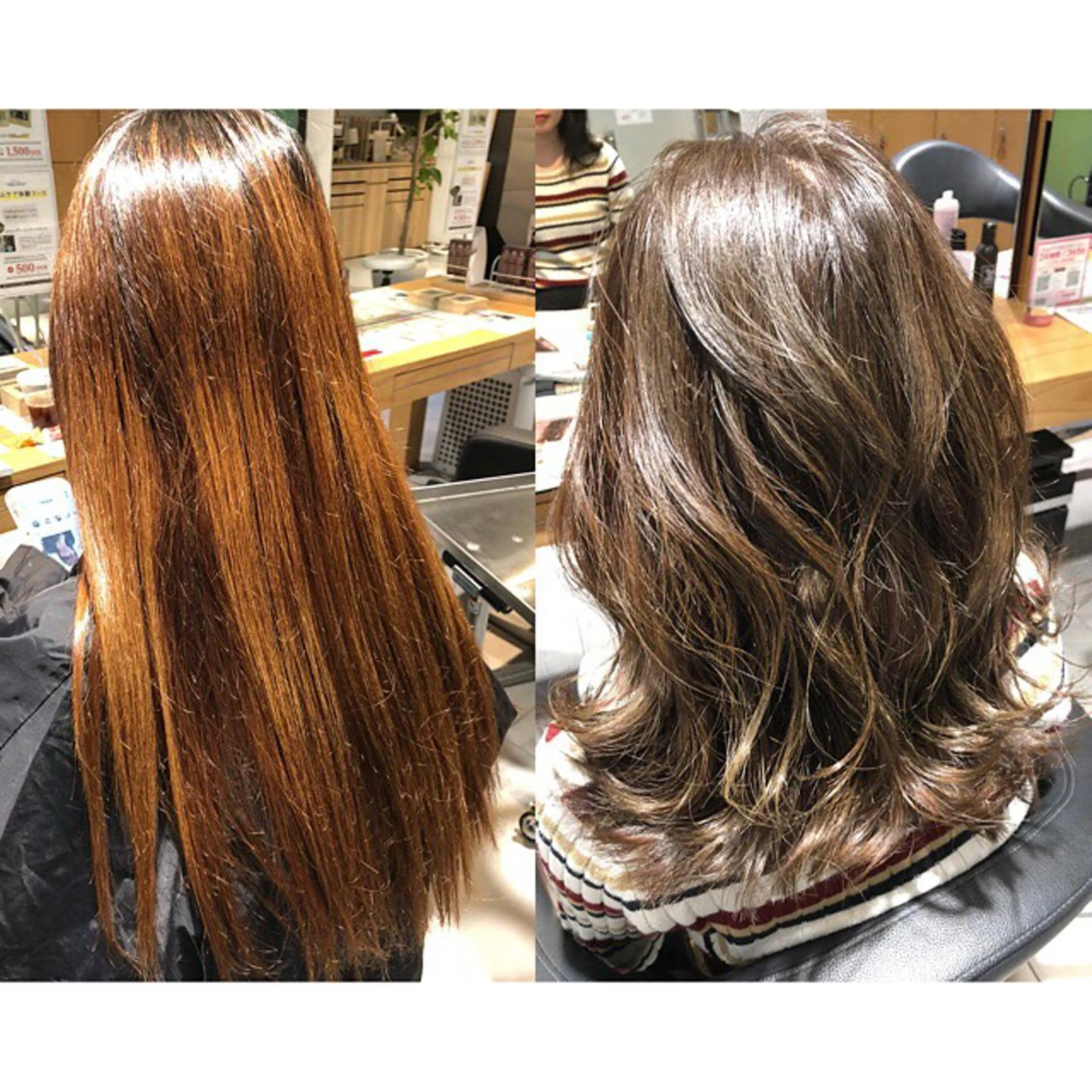 ミディアム カラー パーマ カット 田中 アキオのヘアスタイル