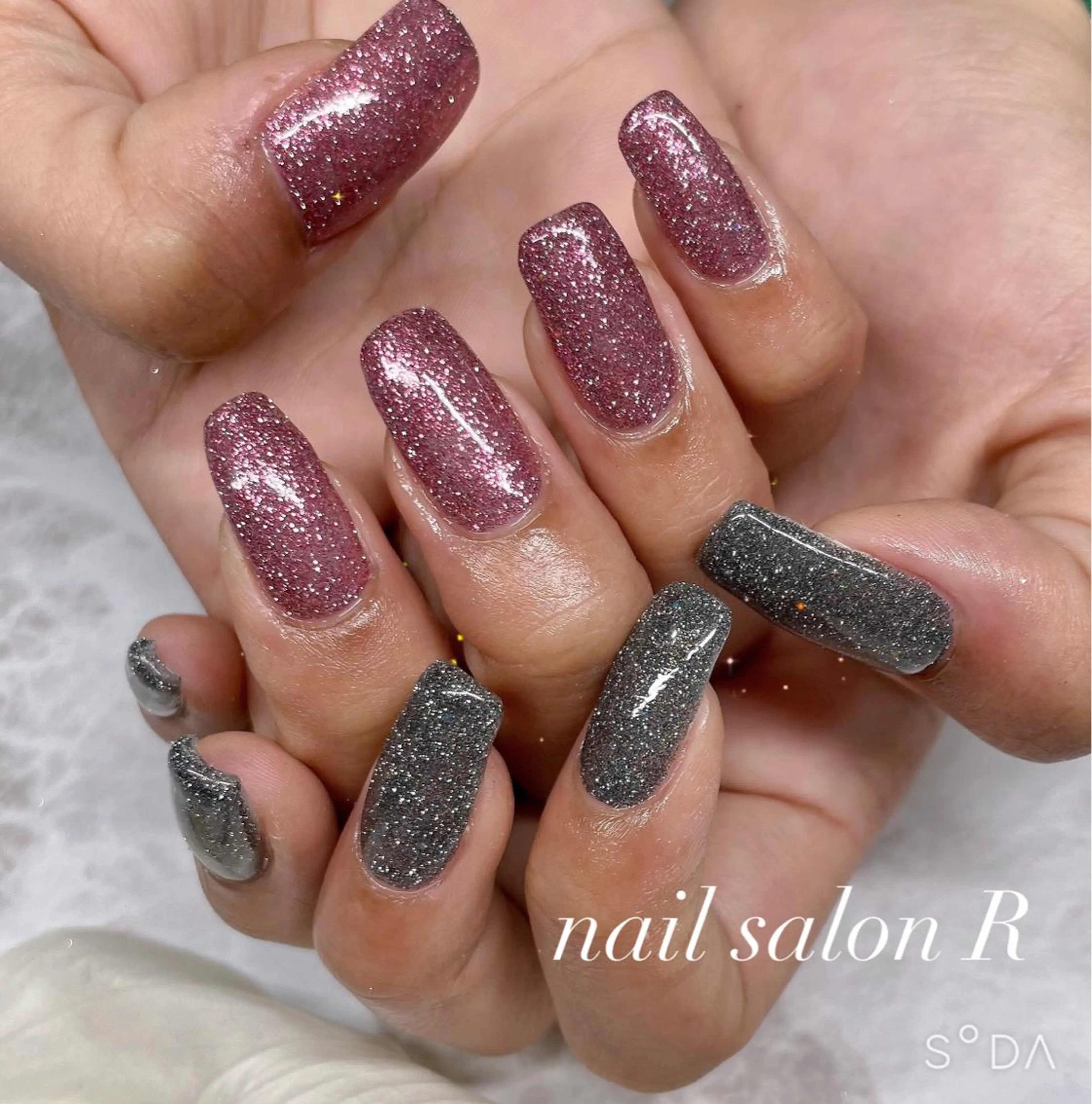 ネイル フラッシュネイル ピンク nail salon Rのネイルデザイン