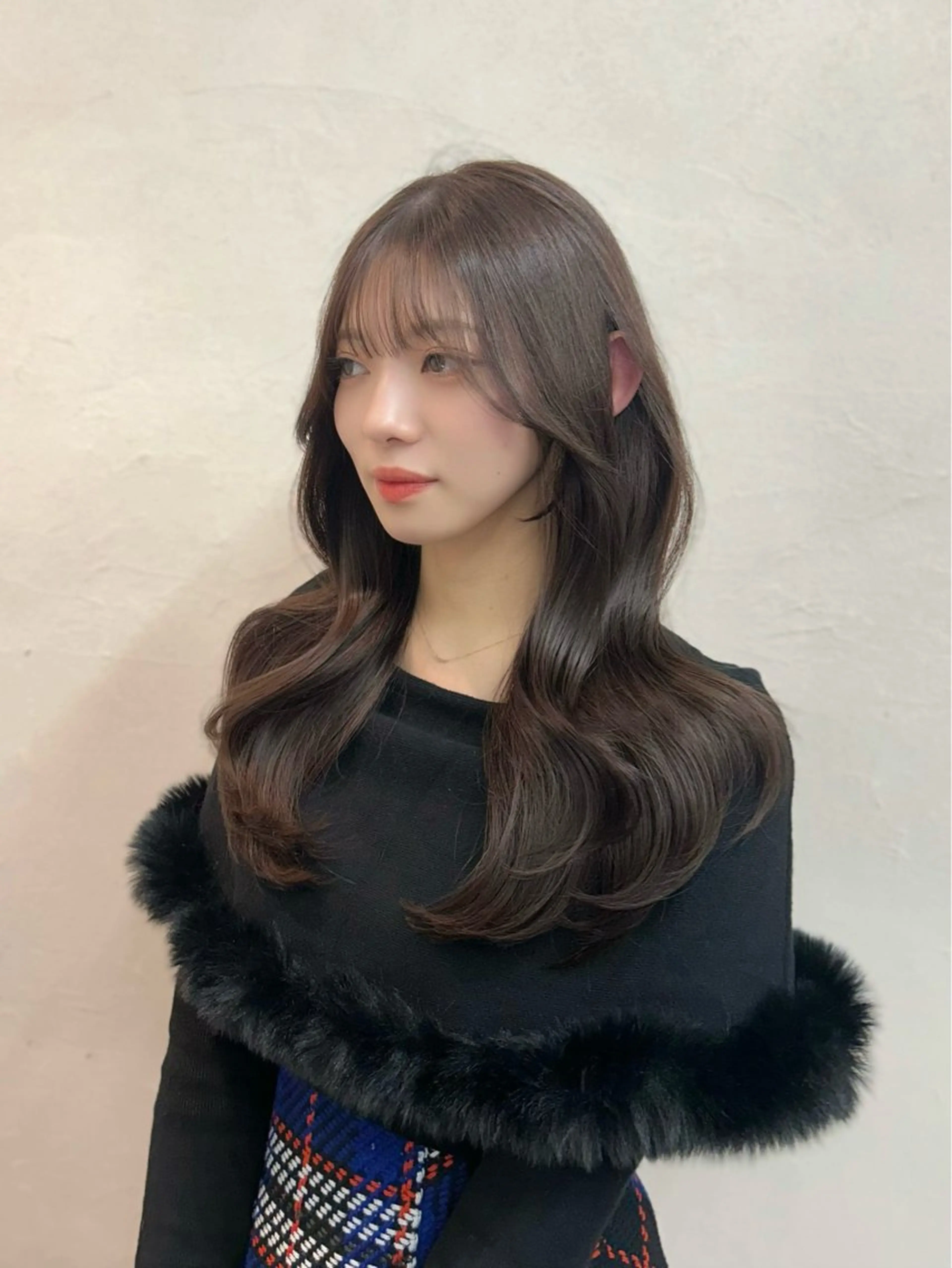 ロング カラー カット ヘアカラー トリートメント 本格韓国ヘア🇰🇷 【uni】キューさんのヘアスタイル