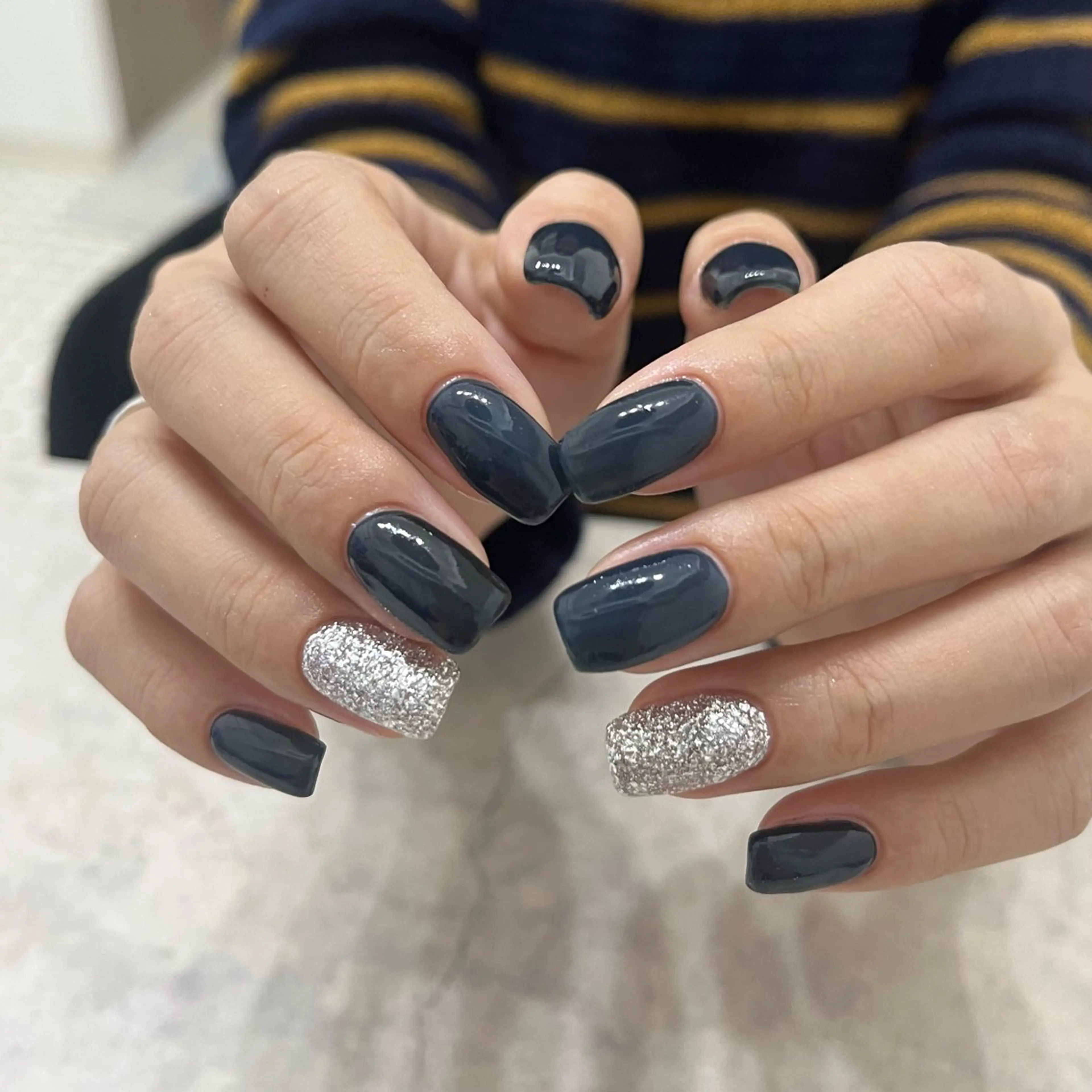 ネイル グリーン ハンドネイル vegh.所属・vegh. nail／阿波座のネイルデザイン