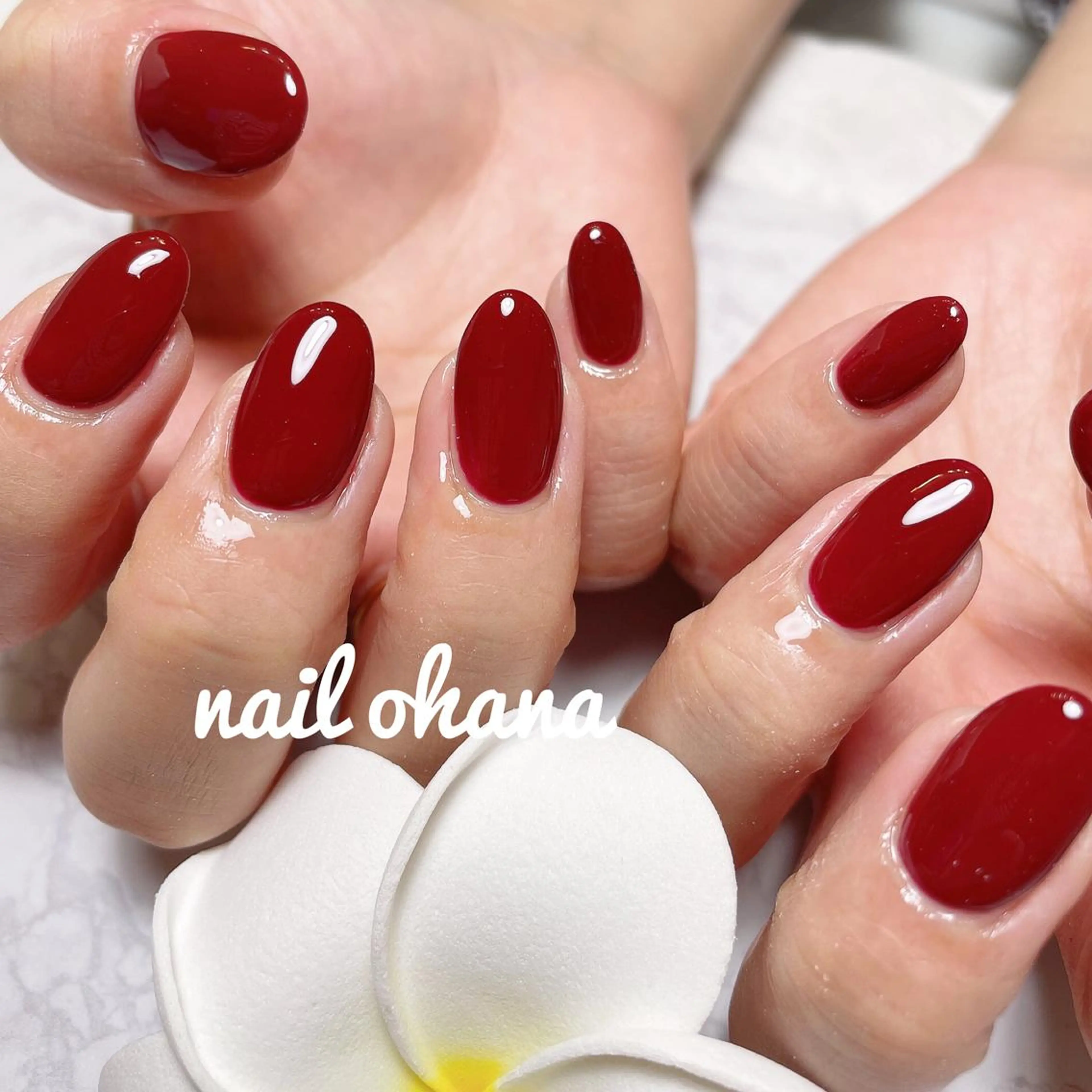 ネイル ボルドー ジェルネイル 持ち込み ワンカラーネイル シンプルネイル 那覇🏝️台湾人 ネイリストSHIUのネイルデザイン