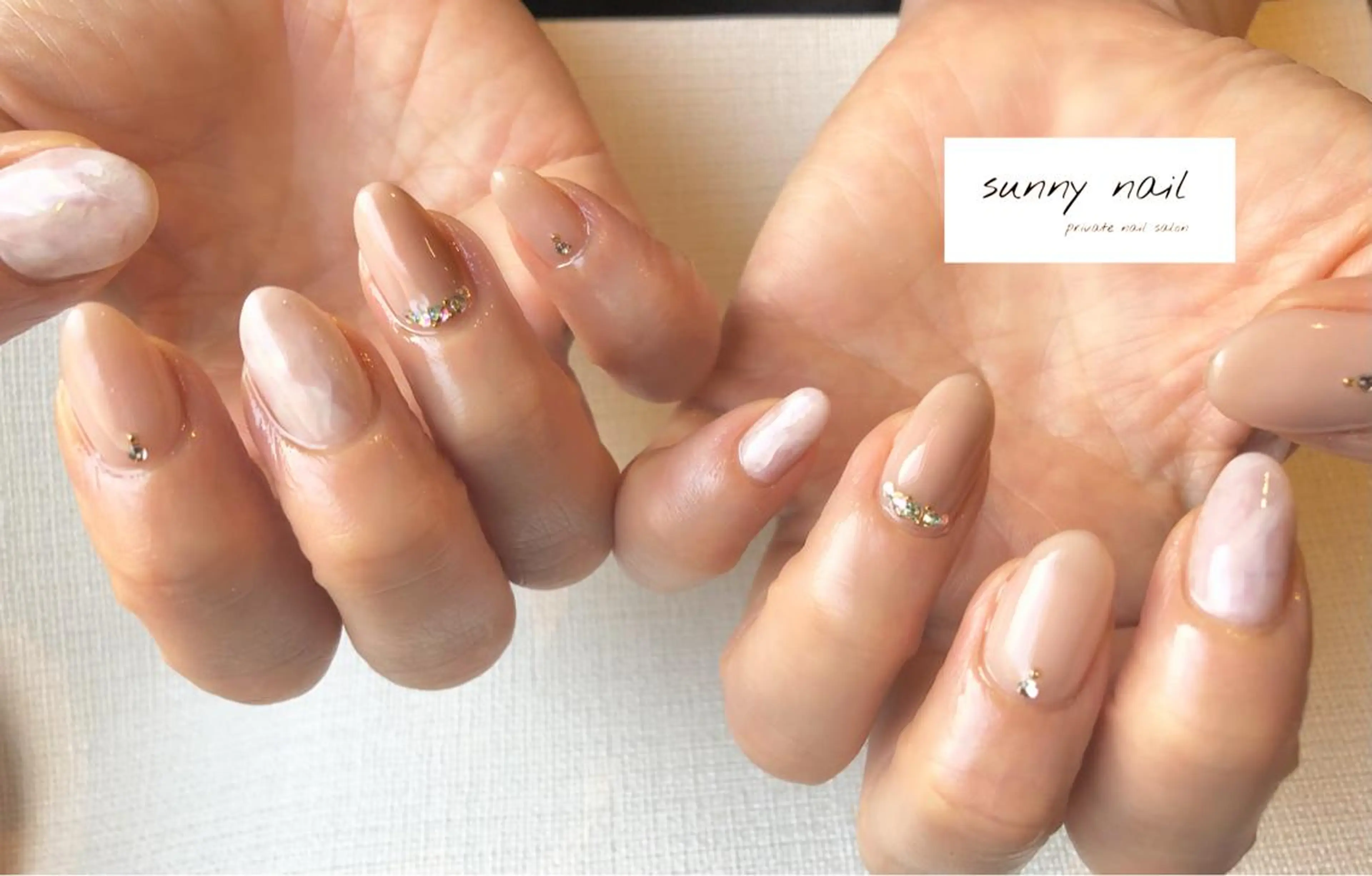 ネイル アートネイル ジェルネイル 大理石ネイル(マーブル) ニュアンスネイル パラジェル sunny nailのネイルデザイン