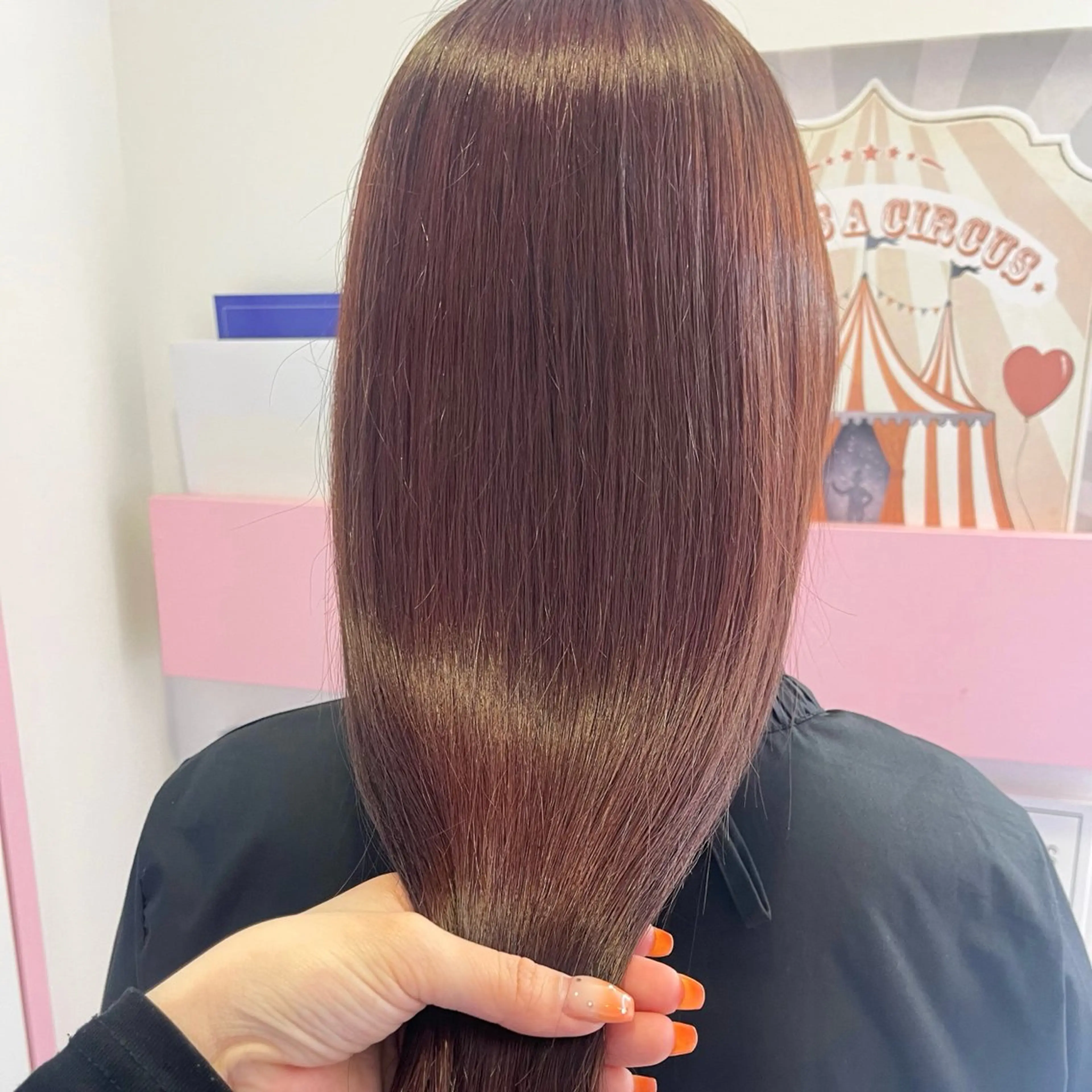 ロング カラー レッドカラー トリートメント 暖色/ミルクティー /レイヤー/マリア♡のヘアスタイル