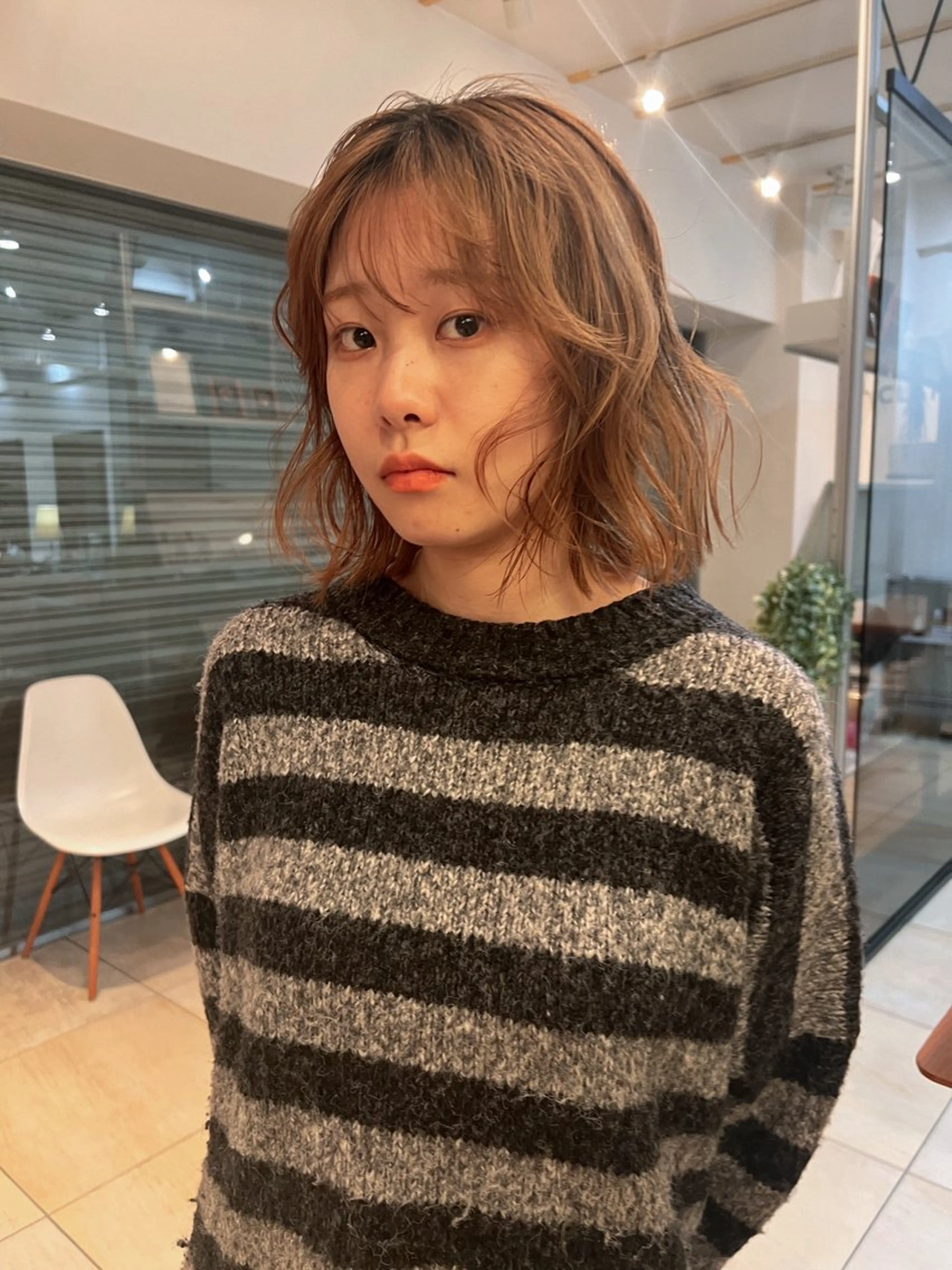 カラー ボブ リリカ🐈‍⬛ブリー チカラー/上永谷のヘアスタイル