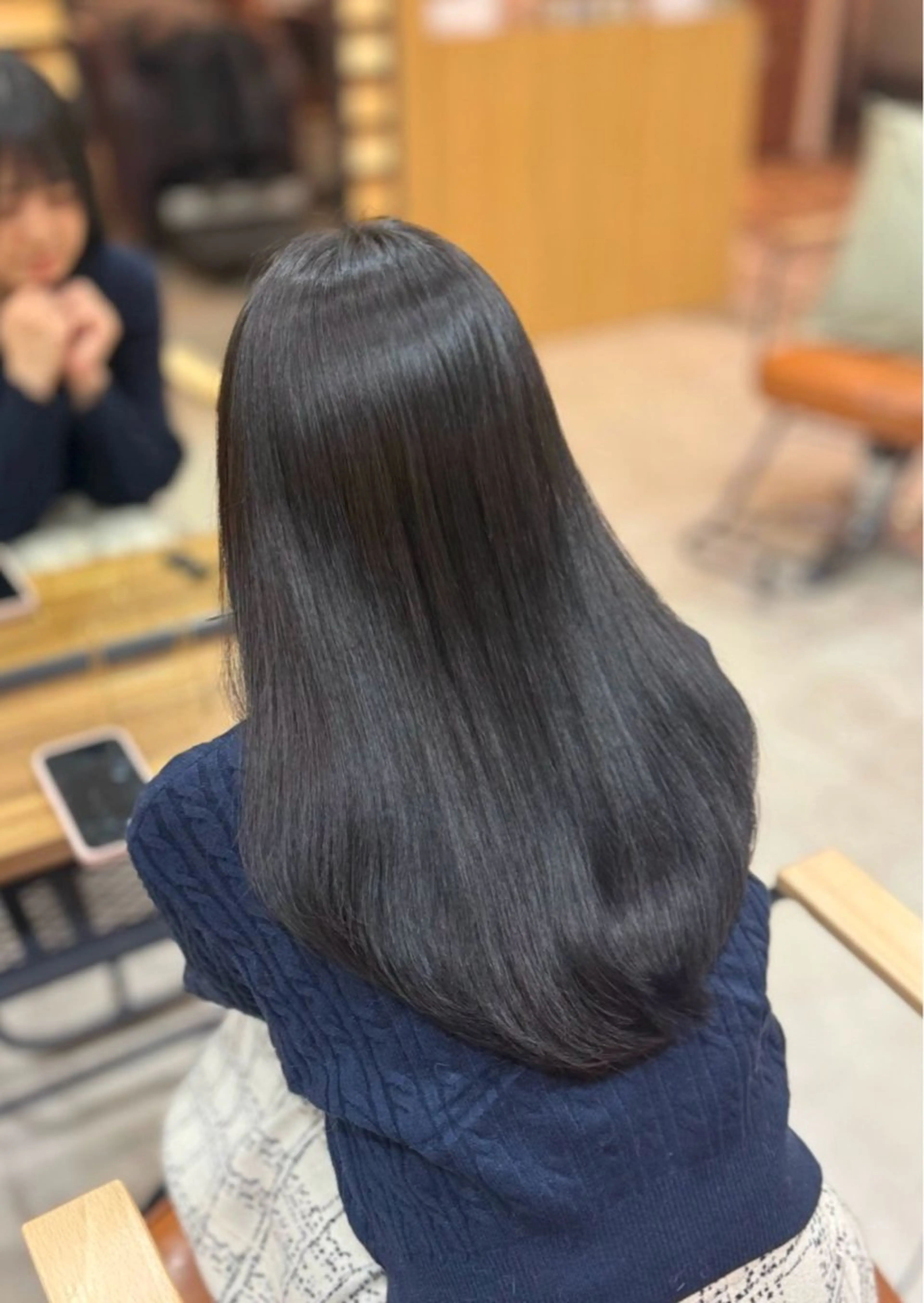 ロング カラー カット ヘアカラー トリートメント yuzua/透明感 /レイヤー/縮毛矯正のヘアスタイル