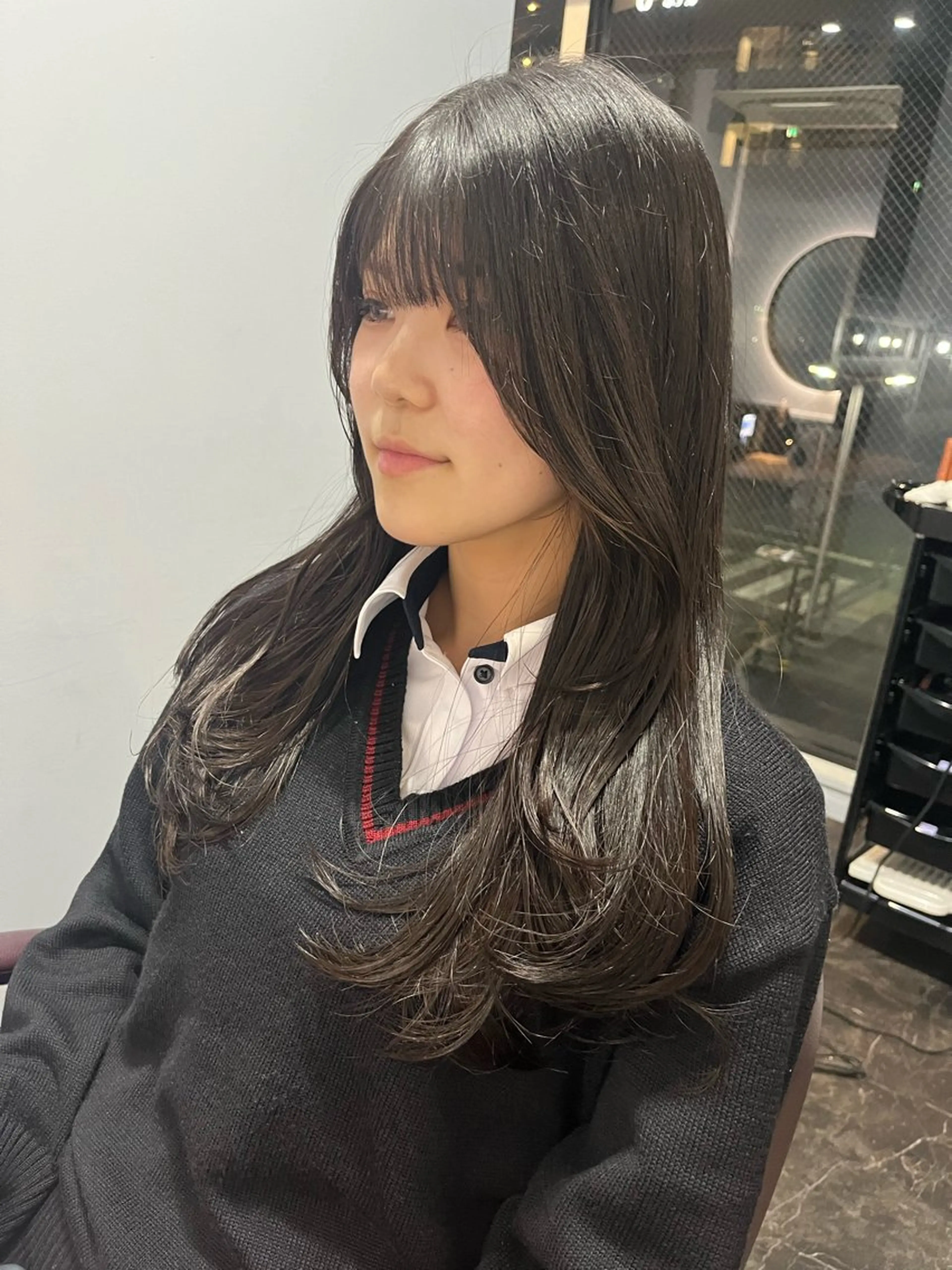 セミロング 韓国ヘア/髪質改善 /艶カラー/sahoのヘアスタイル