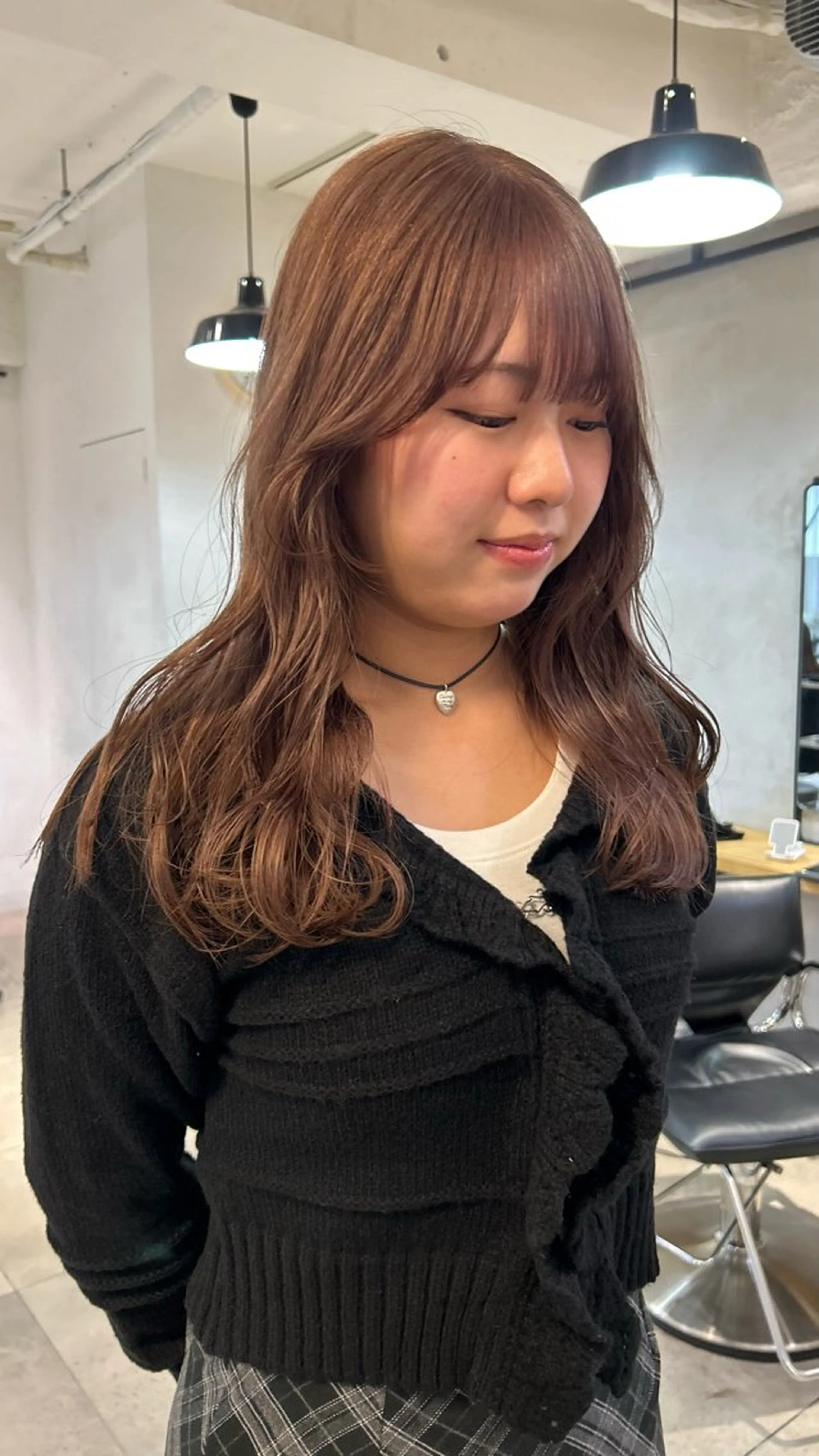 セミロング カラー ヘアカラー トリートメント じゅわっと暖色カラー 🍊Moemiのヘアスタイル