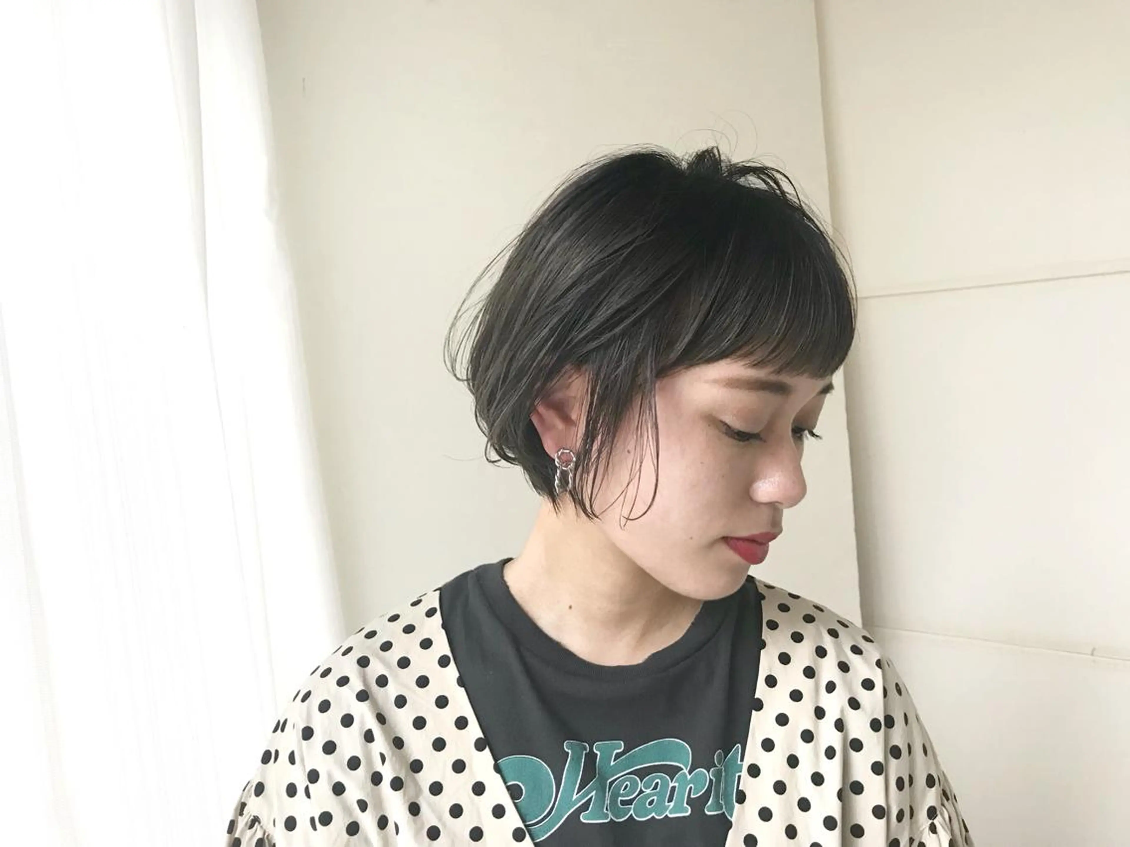 ショート カラー ショートボブ アッシュ ダークアッシュ ボブ ショートヘア ボブ/大人ヘア k-two濱田のヘアスタイル