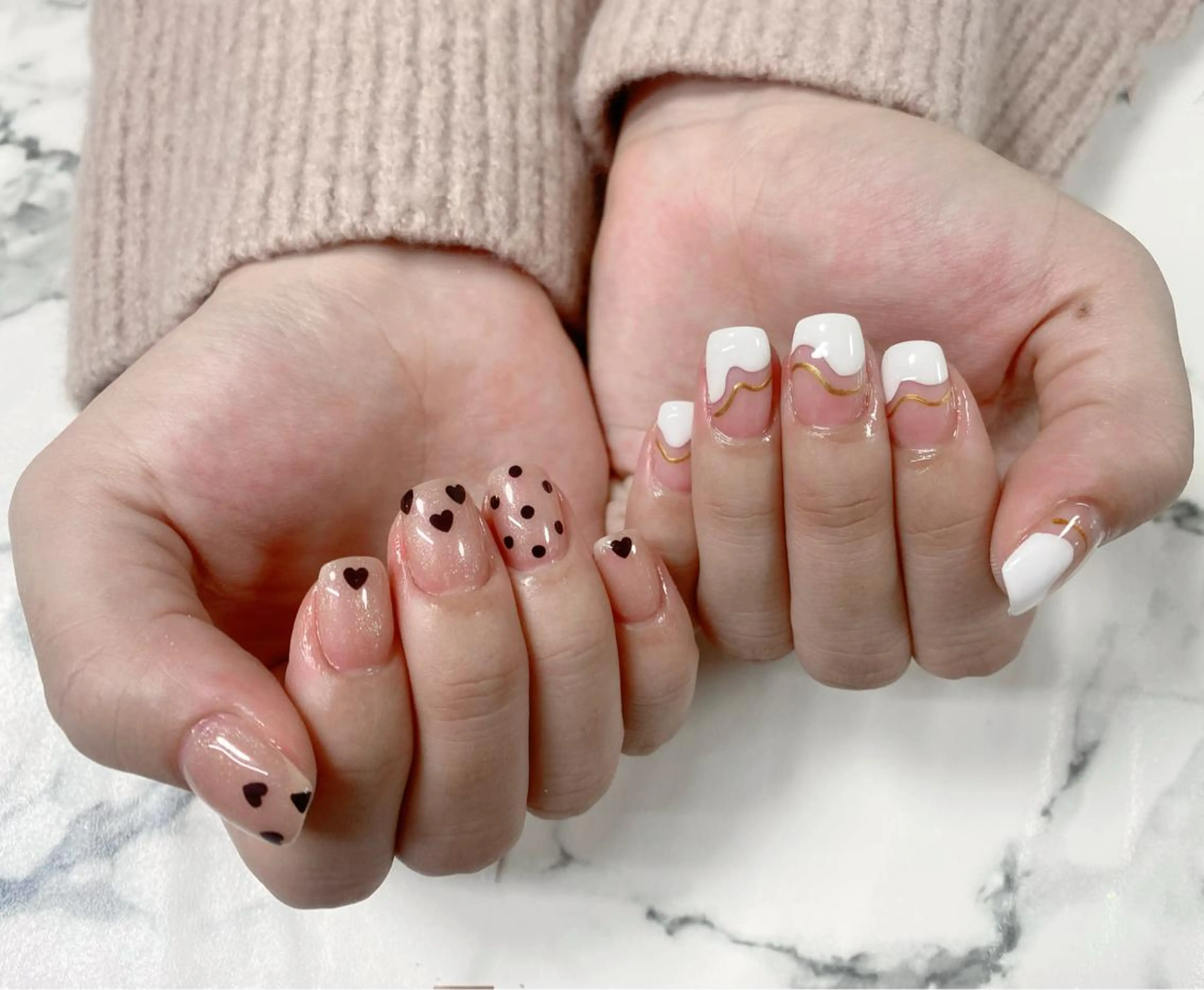 ロング カラー ネイル Q Free nailsのネイルデザイン