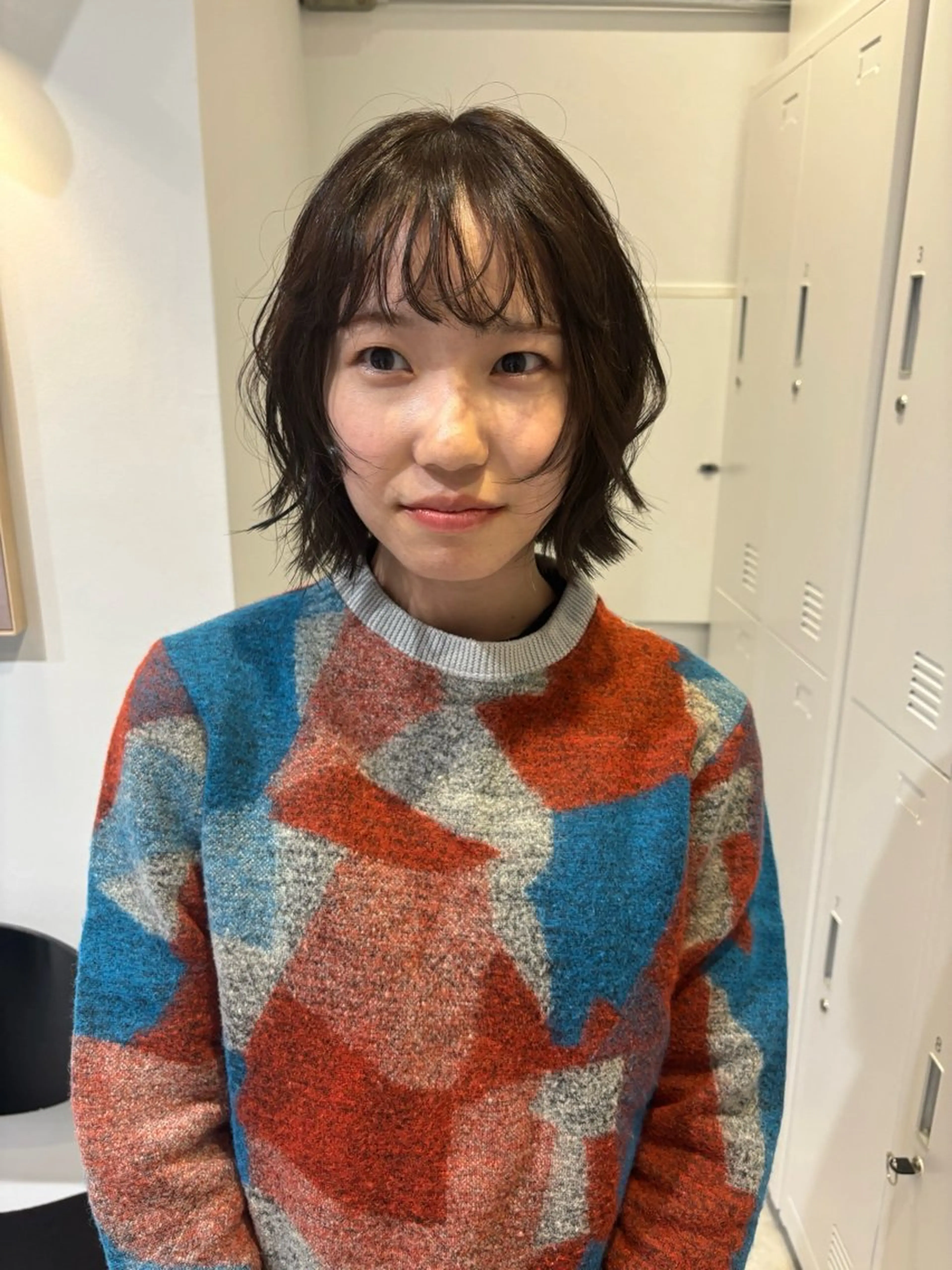 ミディアム ミディアムパーマ LOREN＋透明感 オリーブhirokoのヘアスタイル