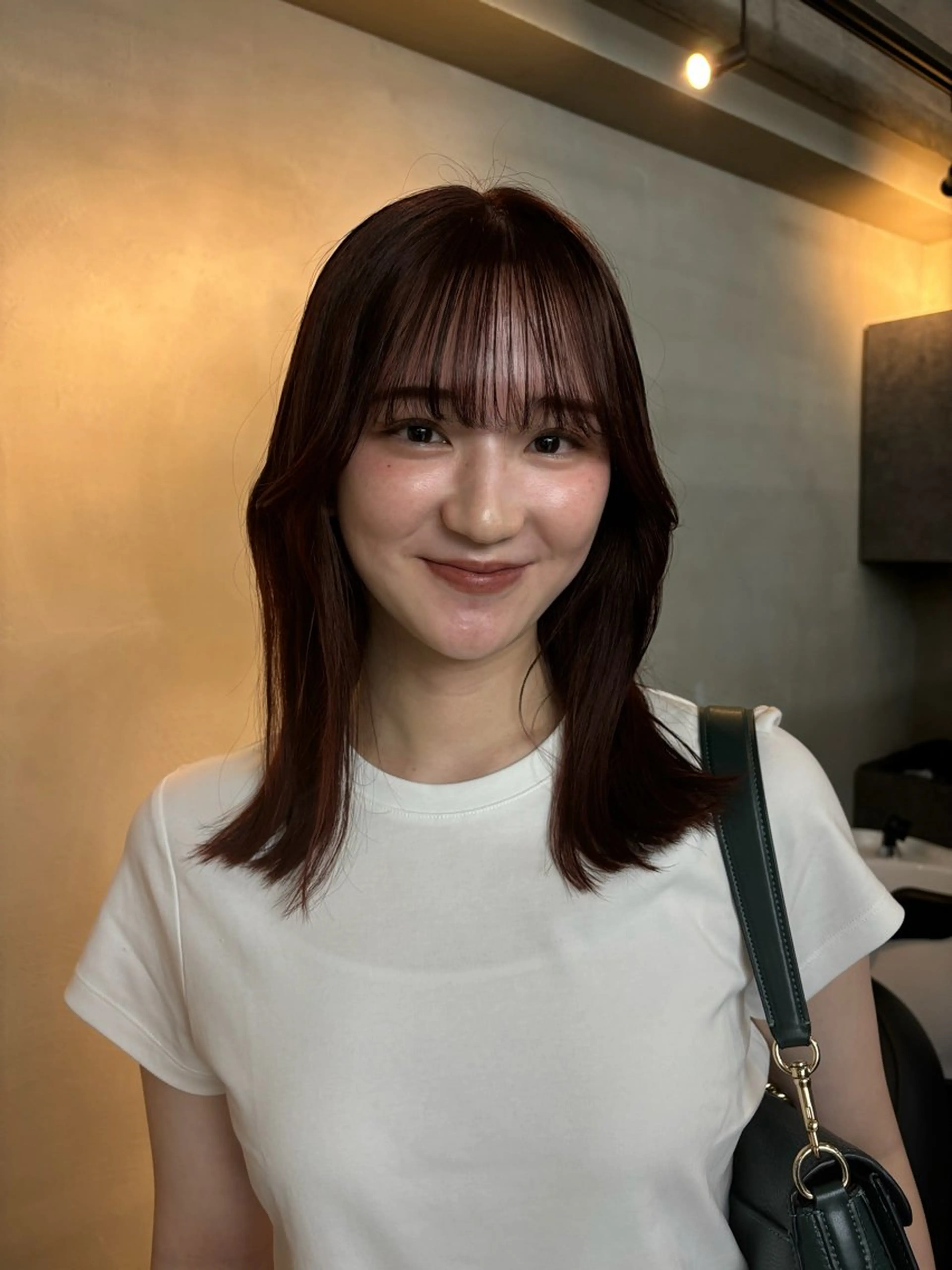 ミディアム カラー MISAKI🪐 縮毛矯正のヘアスタイル