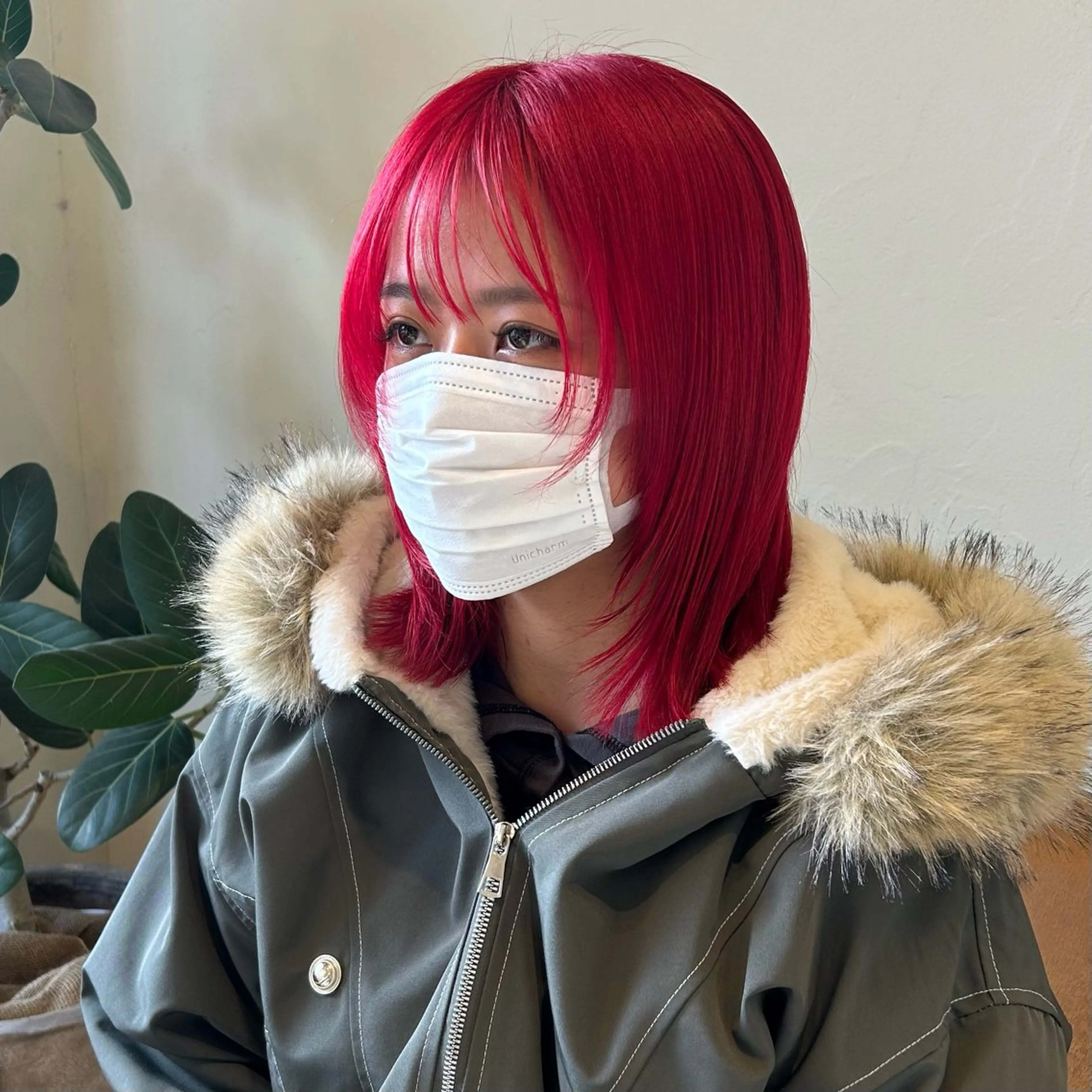 ミディアム カラー ブリーチ レッドカラー レイヤーカット カット ヘアカラー 🫧ニュアンスカラー 🫧横田 冴🫧のヘアスタイル