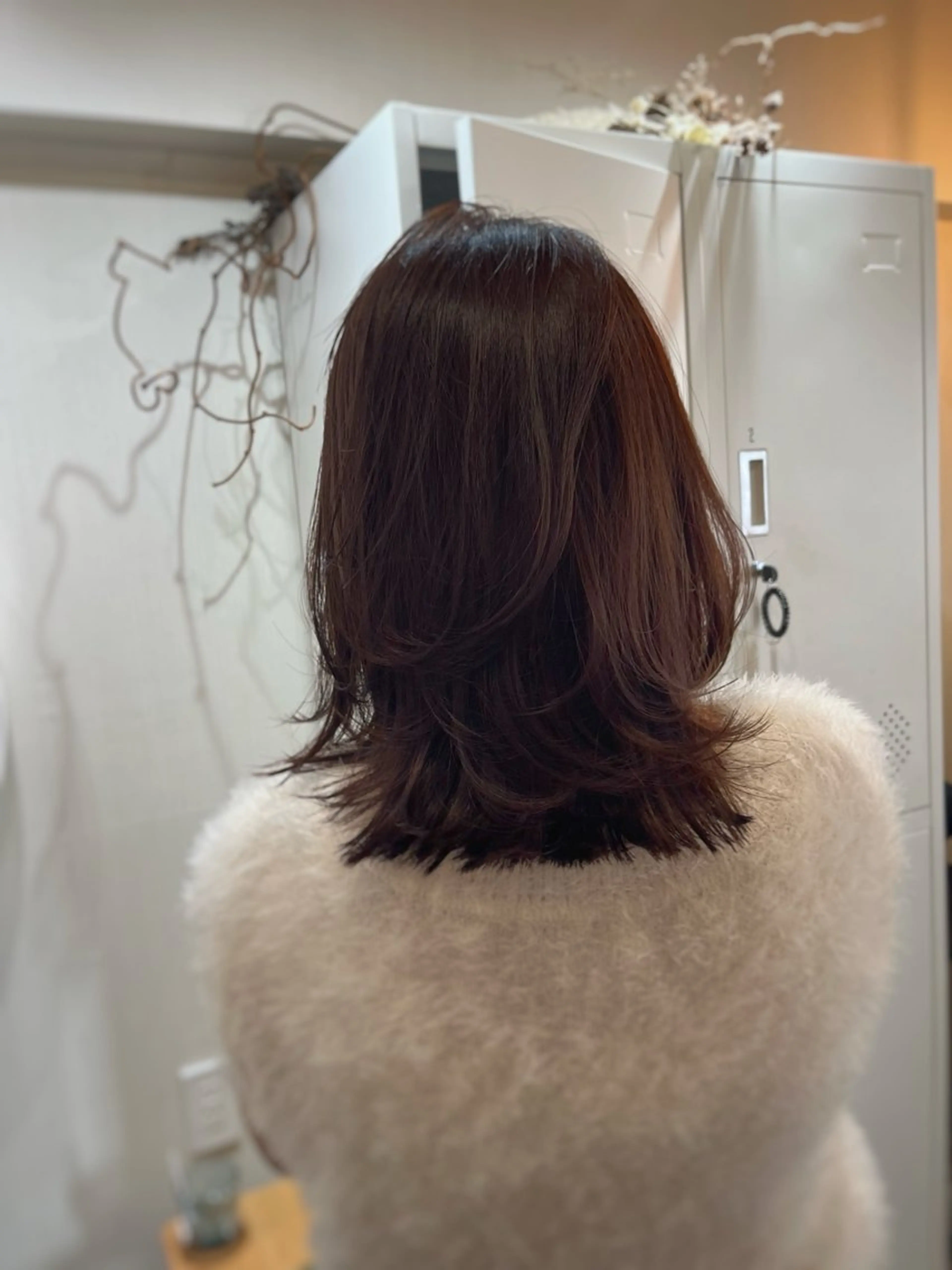 ミディアム カラー 下石怜子/レイヤー/ 透明感カラーのヘアスタイル