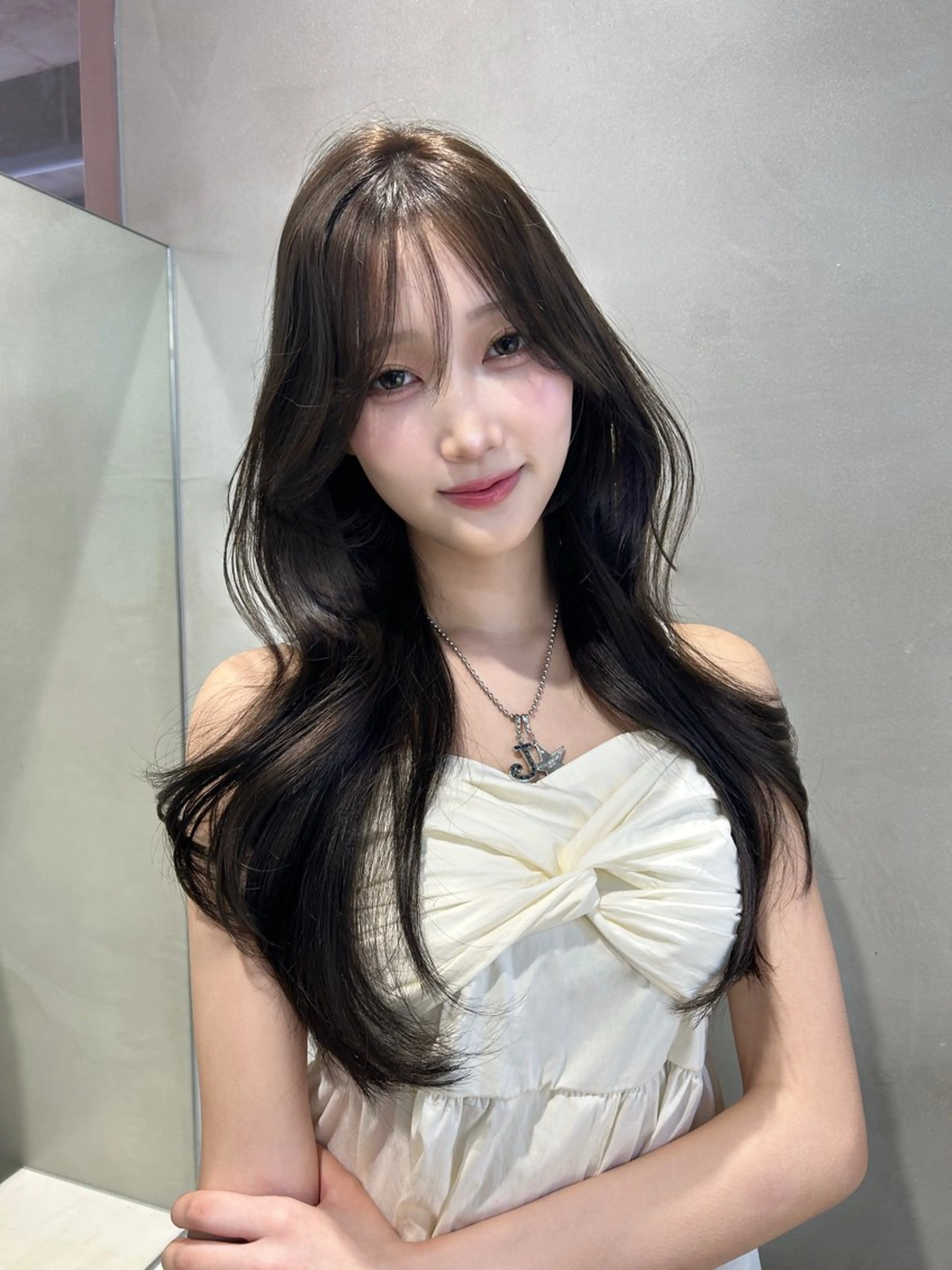 【髪質改善】美髪縮毛矯正＋透明感カラー＋カット＋ 1stepうる艶トリートメント🇰🇷🎀🫧の写真