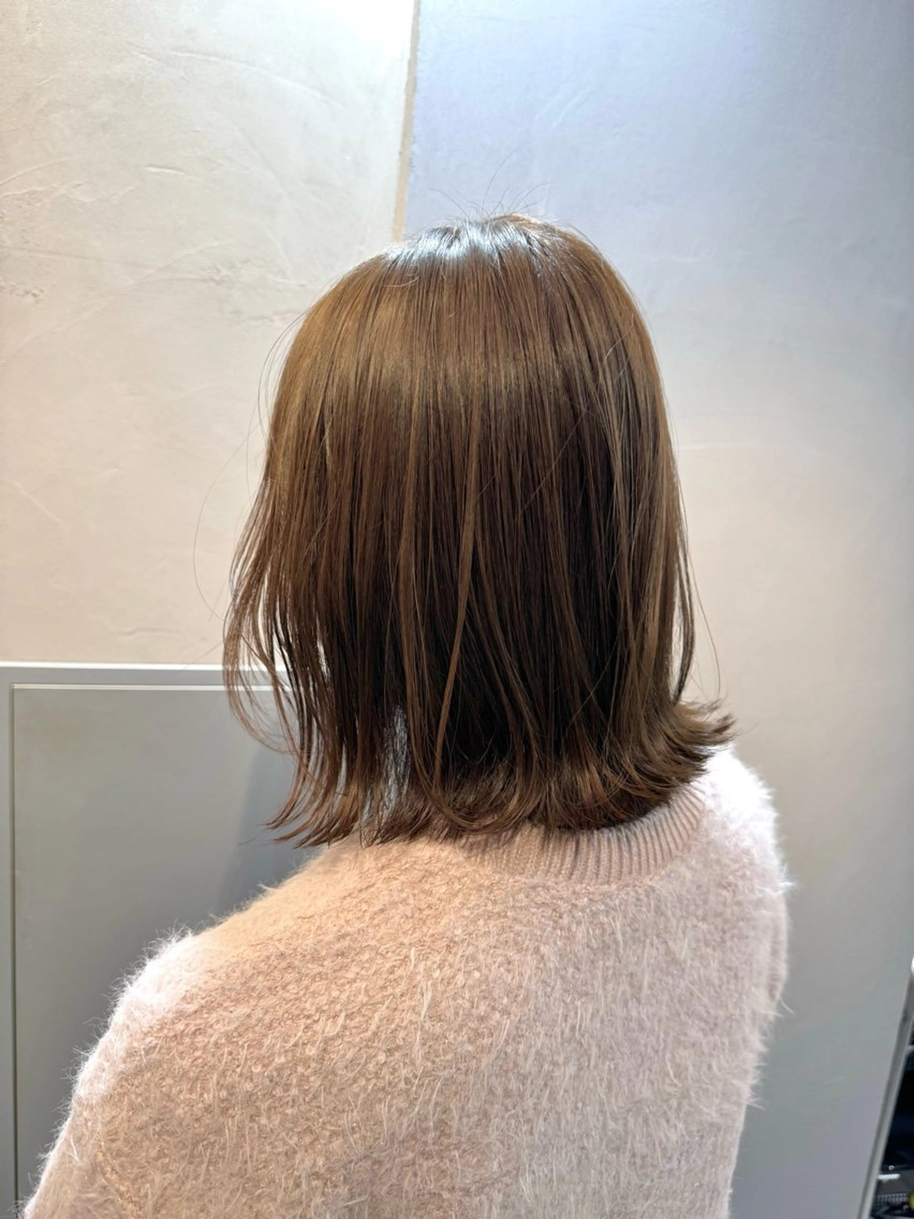 ミディアム カラー レイヤーカット カット ヘアカラー トリートメント 神戸ボブ✂️ ioe三宮/田 伸佳のヘアスタイル
