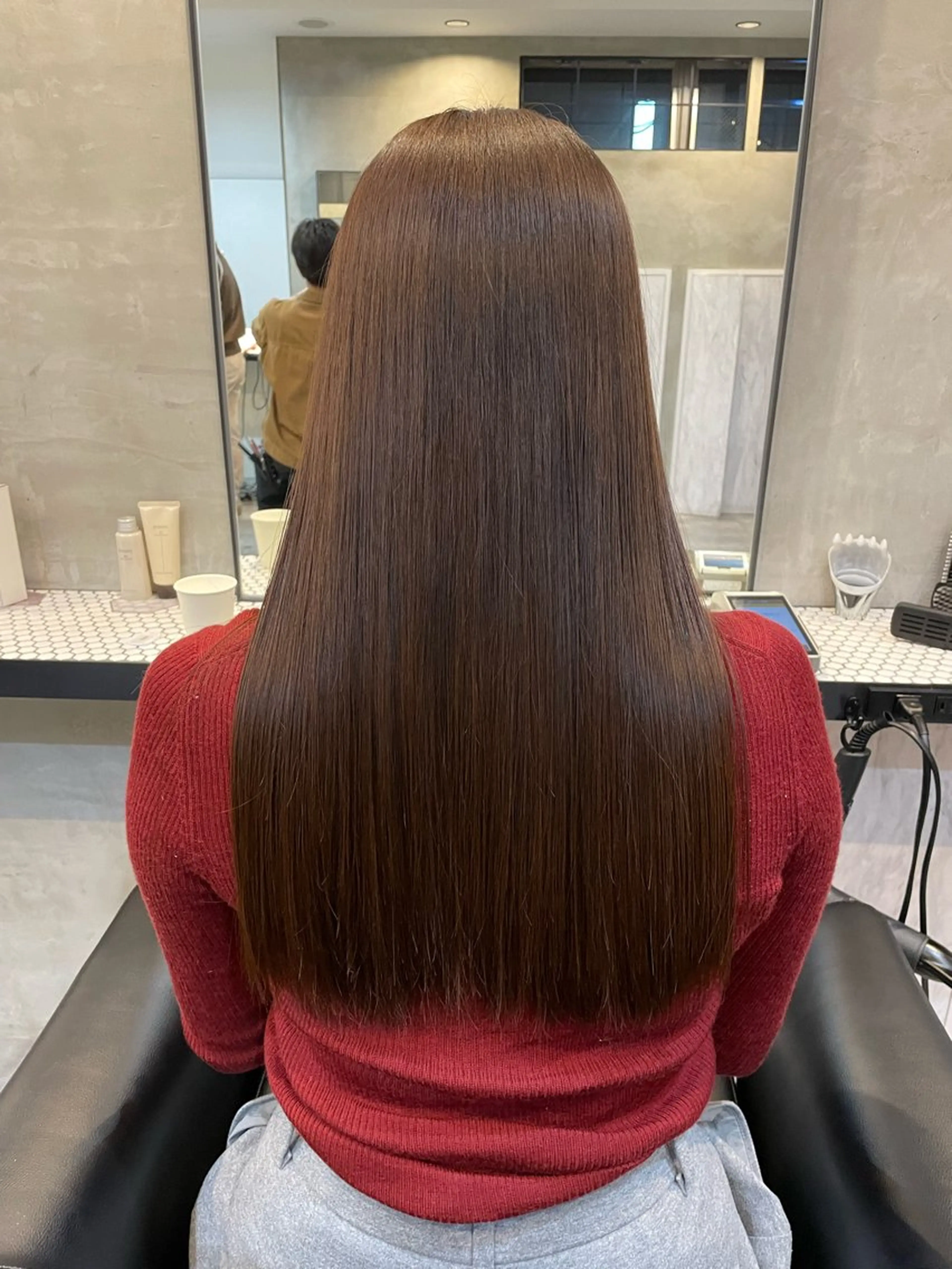 ロング カラー 髪質改善 トリートメント カット ヘアカラー トリートメント 渋谷 留菜のヘアスタイル