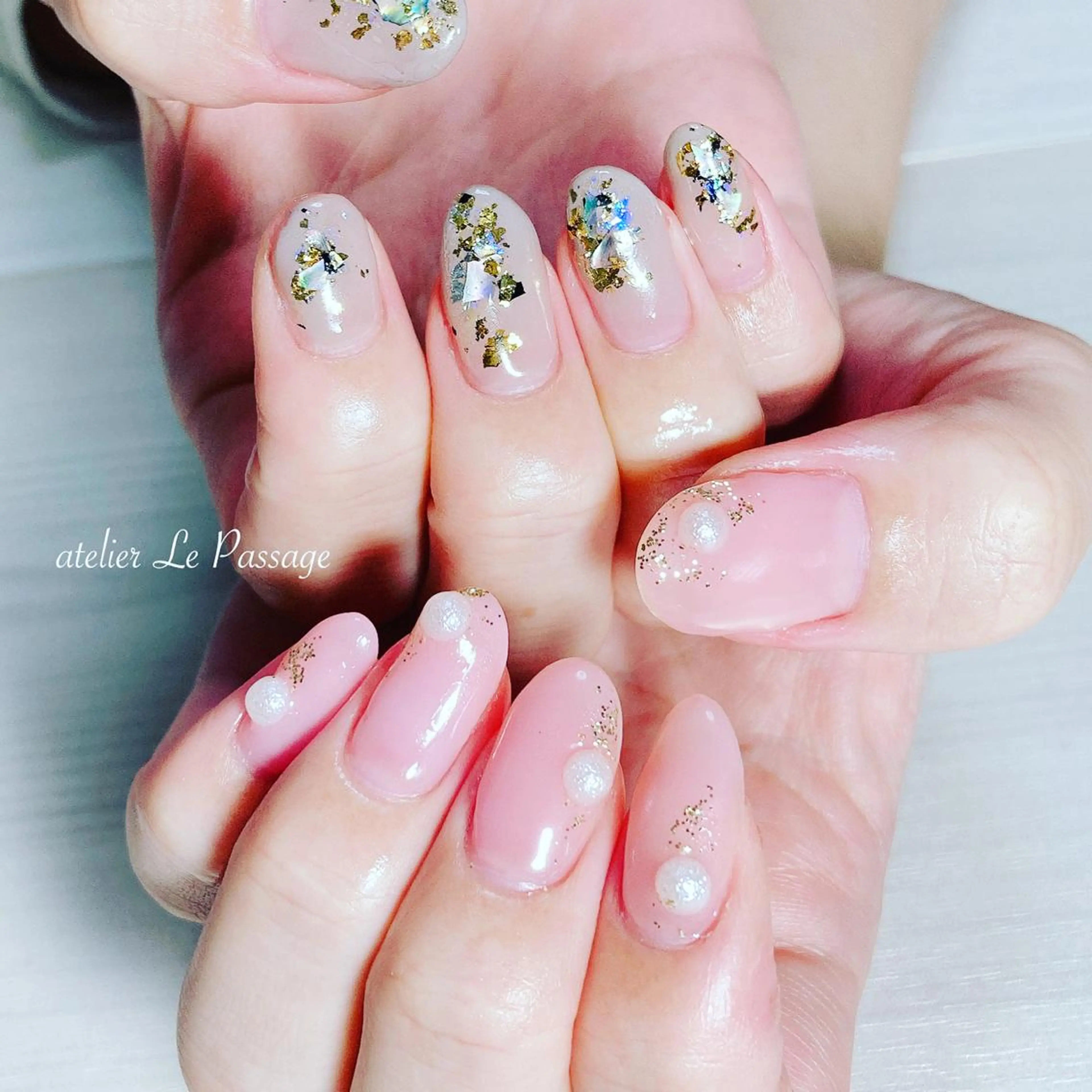 ネイル ジェルネイル オフィスネイル ワンカラーネイル パラジェル シンプルネイル Atelier Le Passage所属・h nakatsukaのネイルデザイン