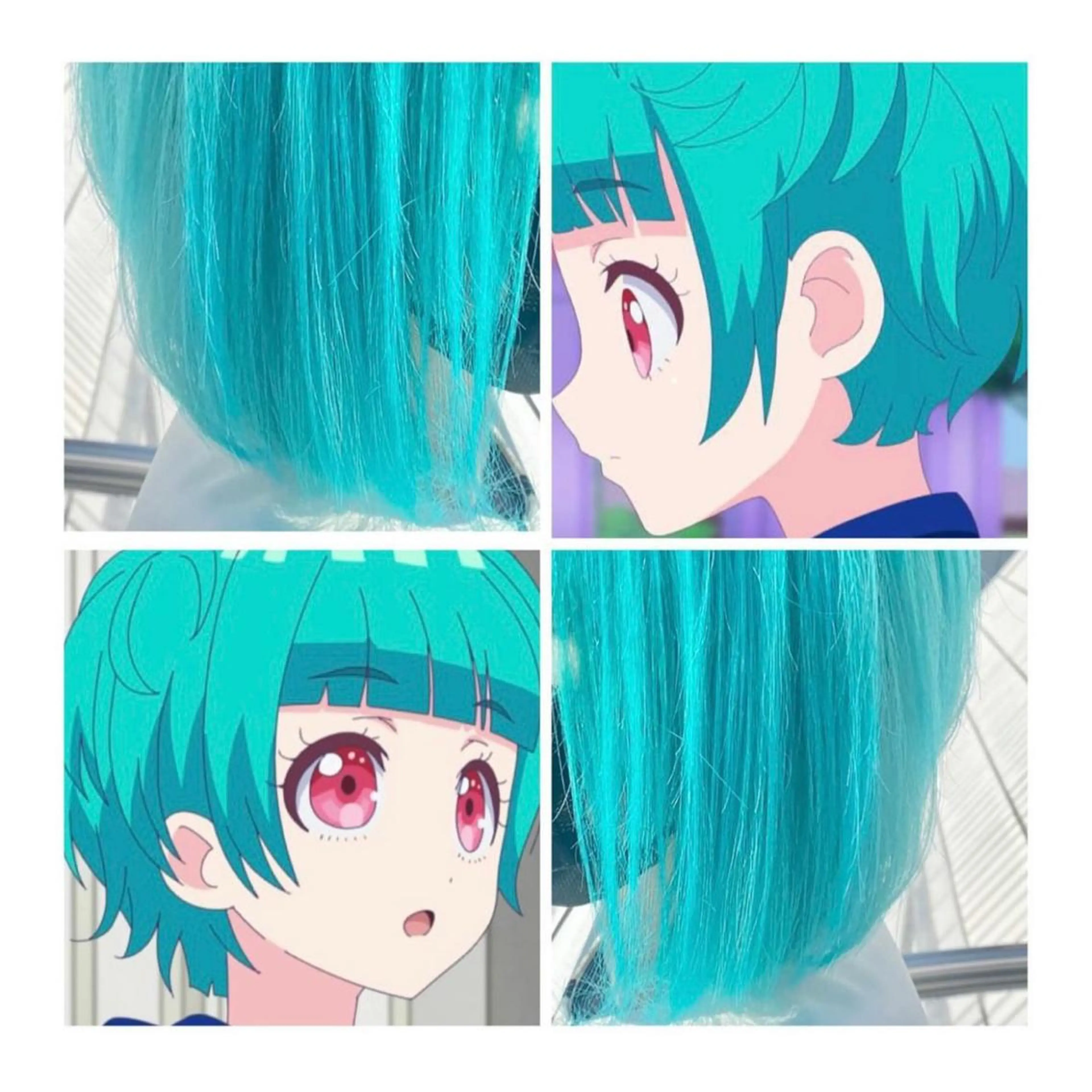 ショート カラー ブリーチ ブルーカラー GARU-ガル-所属・TSUNO🦖 派手髪/オタク美容師のヘアスタイル