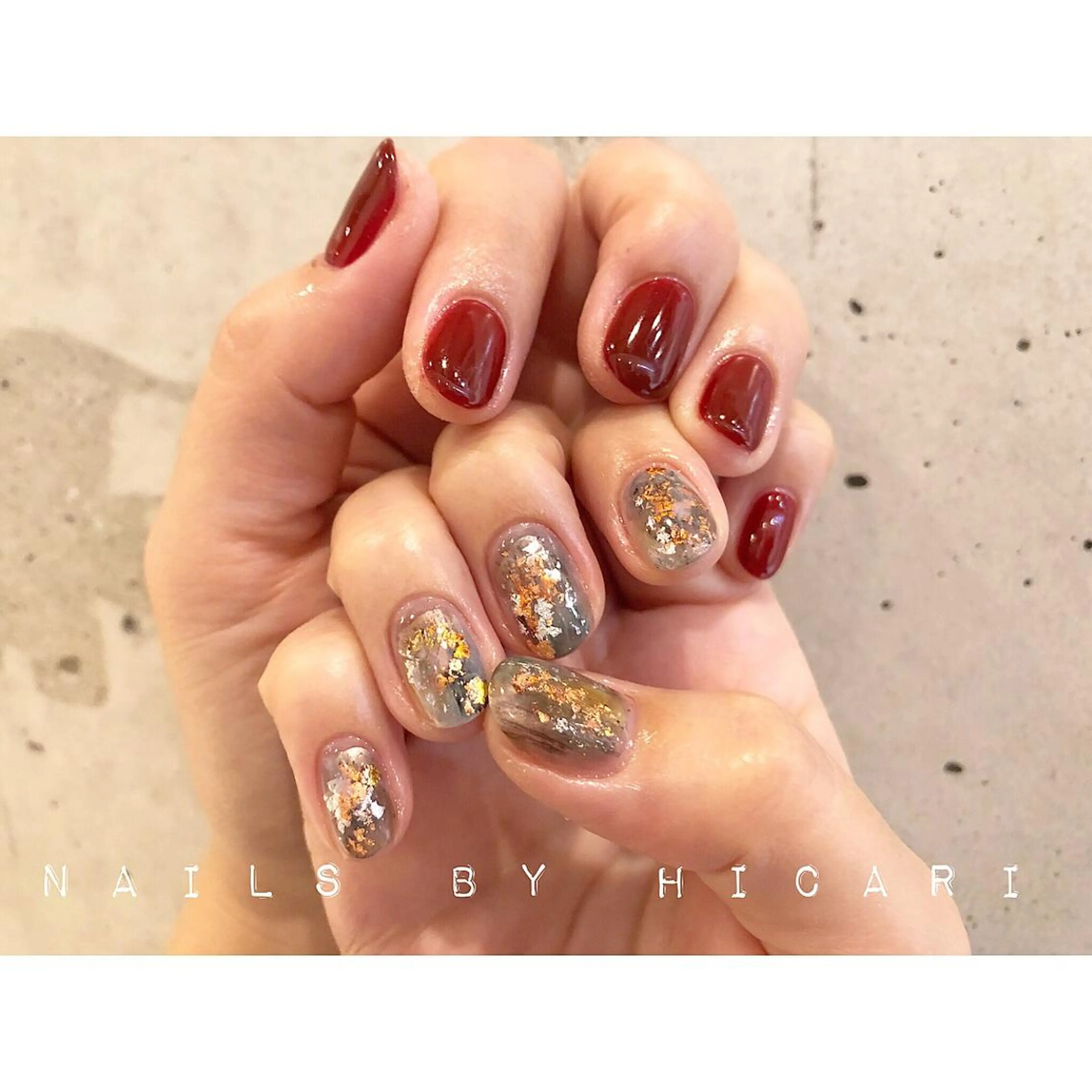 ショート カラー ネイル マツエク・マツパ ジェルネイル ニュアンスネイル パラジェル illum hicariのネイルデザイン