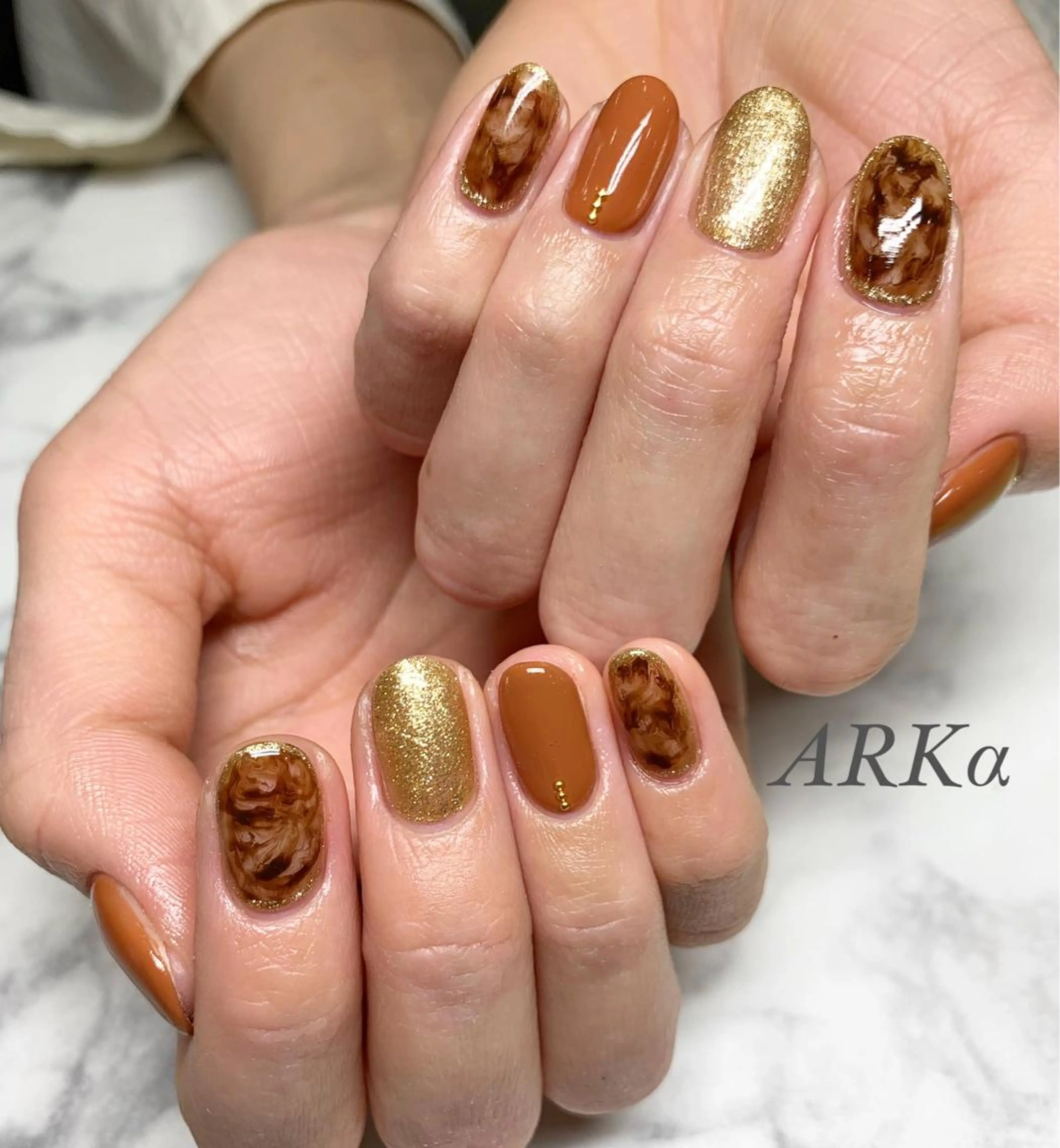 ショート ネイル ハンドネイル Nailsalon ARKαのネイルデザイン