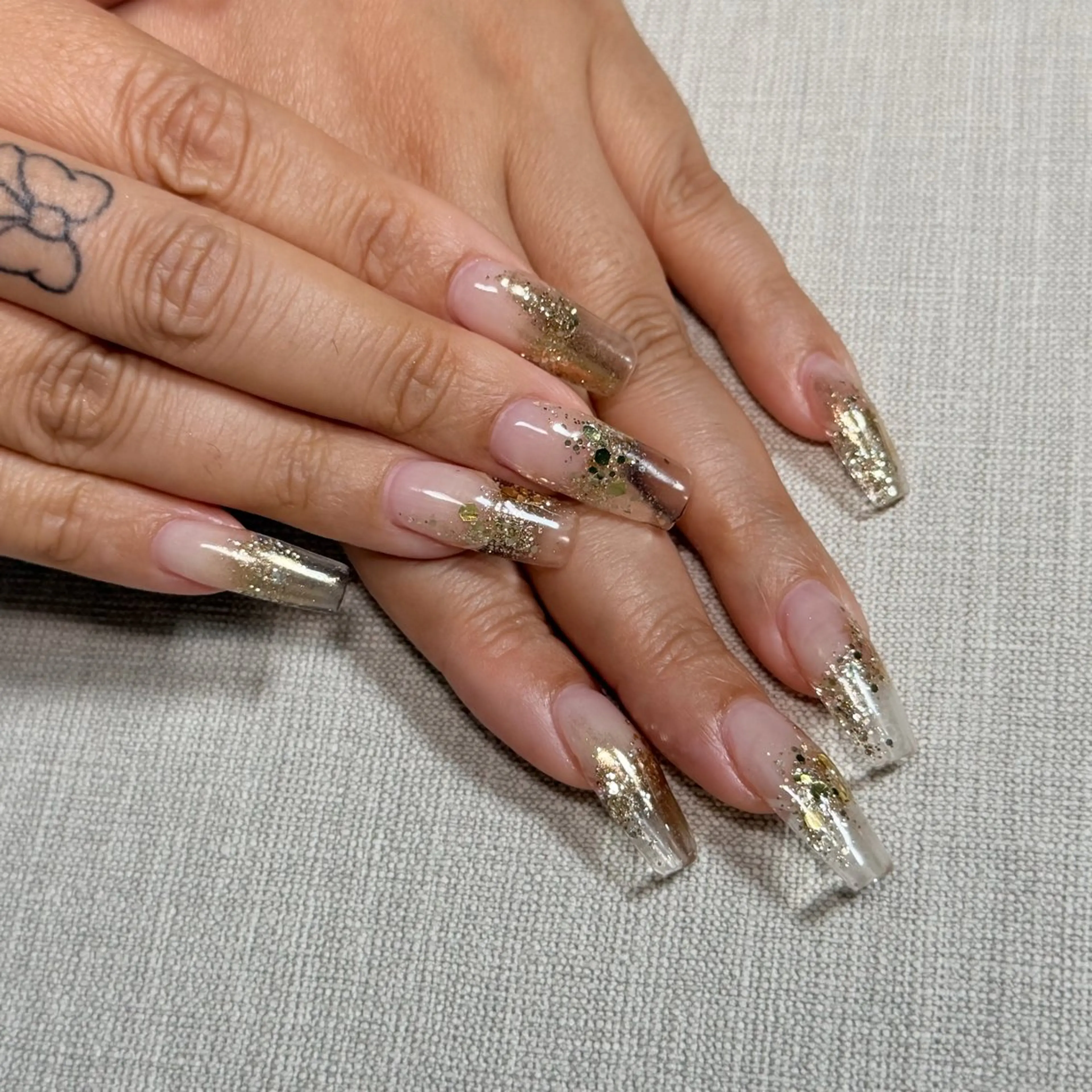 ネイル クリアネイル スカルプネイル soleil所属・舞鶴 奈々美のネイルデザイン