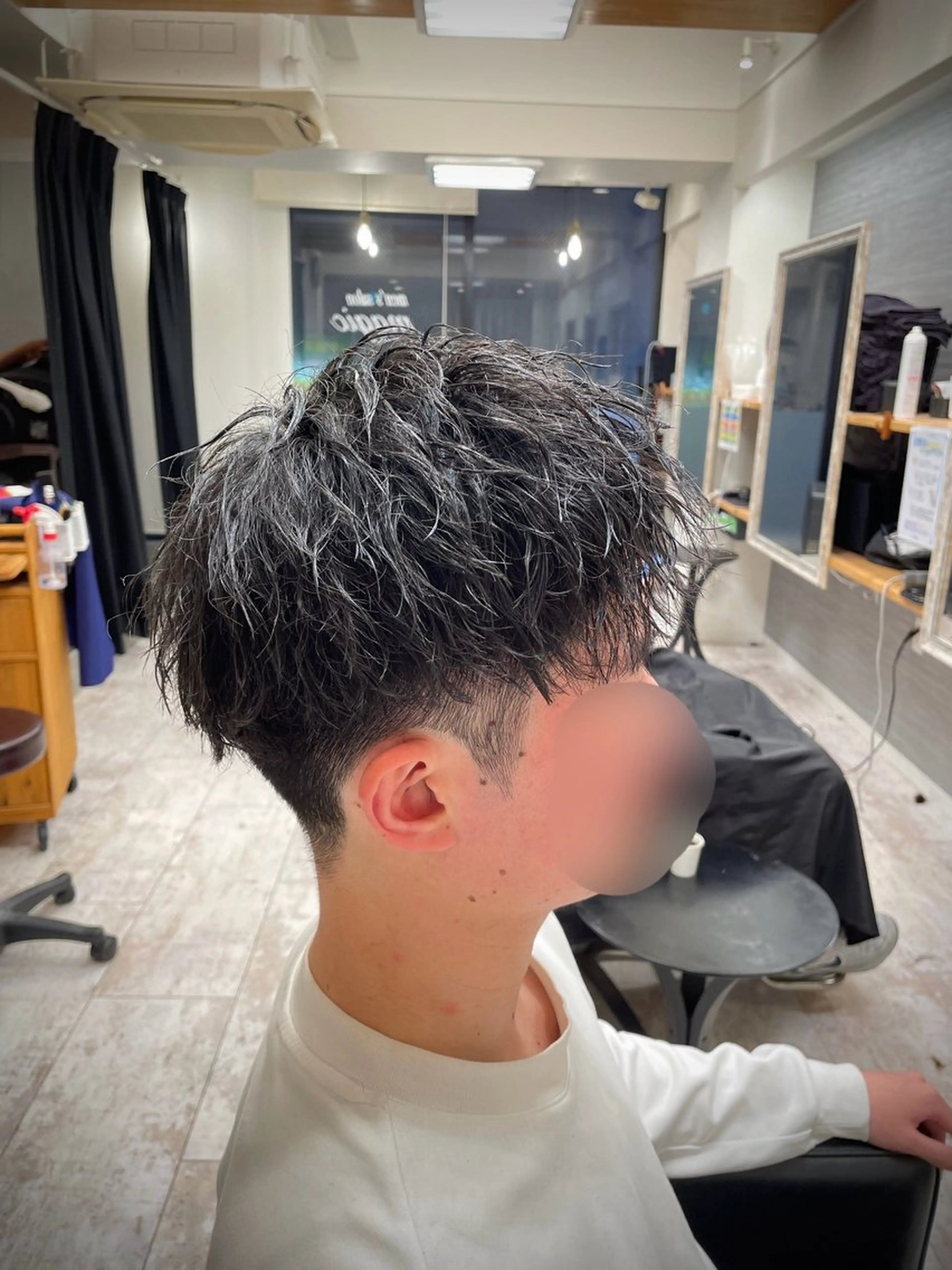 ショート パーマ メンズ カット パーマ トリートメント ヘアセット mens salon magic関目店所属・🌟30代~50代の お客様も大歓迎/竹井のヘアスタイル