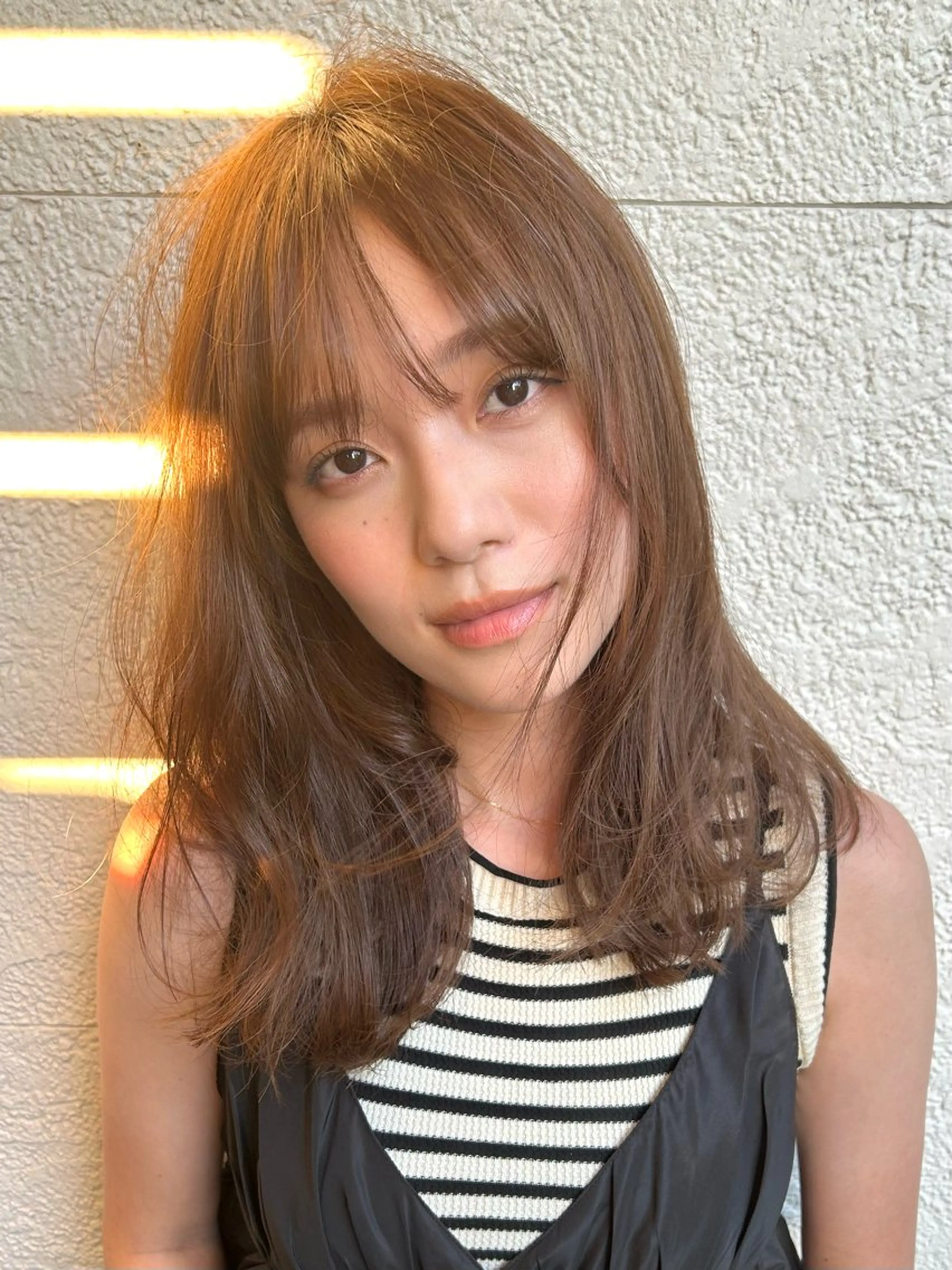 セミロング カット ヘアカラー 顔まわり/似合わせ/ ミディアム/村瀬浩司のヘアスタイル