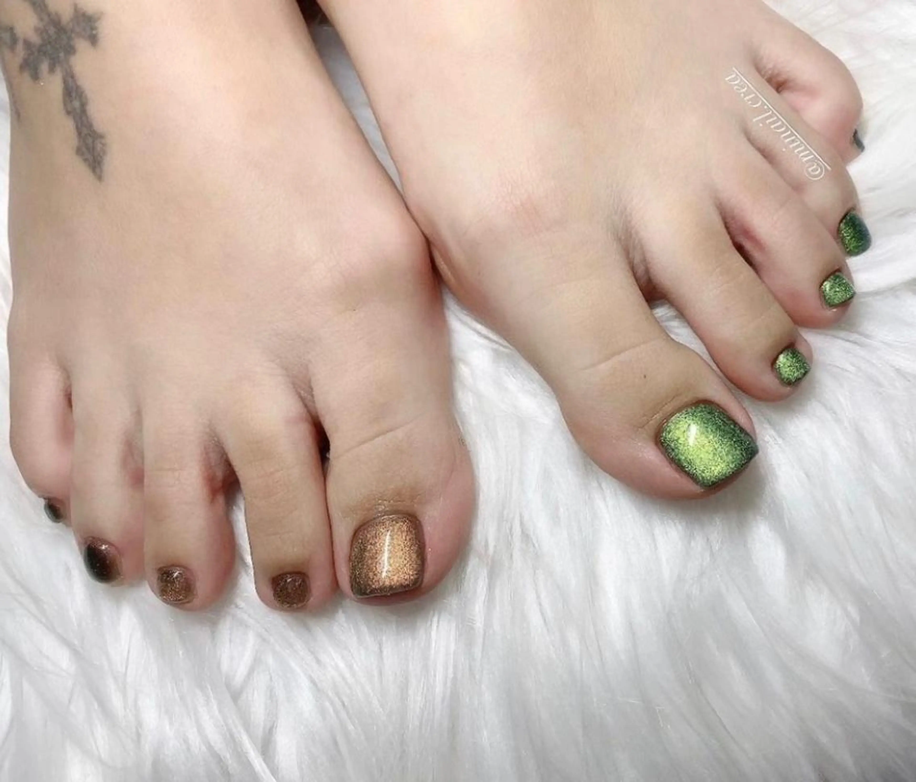 ネイル フットネイル マグネットネイル CRéA　-private nailsalon-所属・CReA nailのネイルデザイン