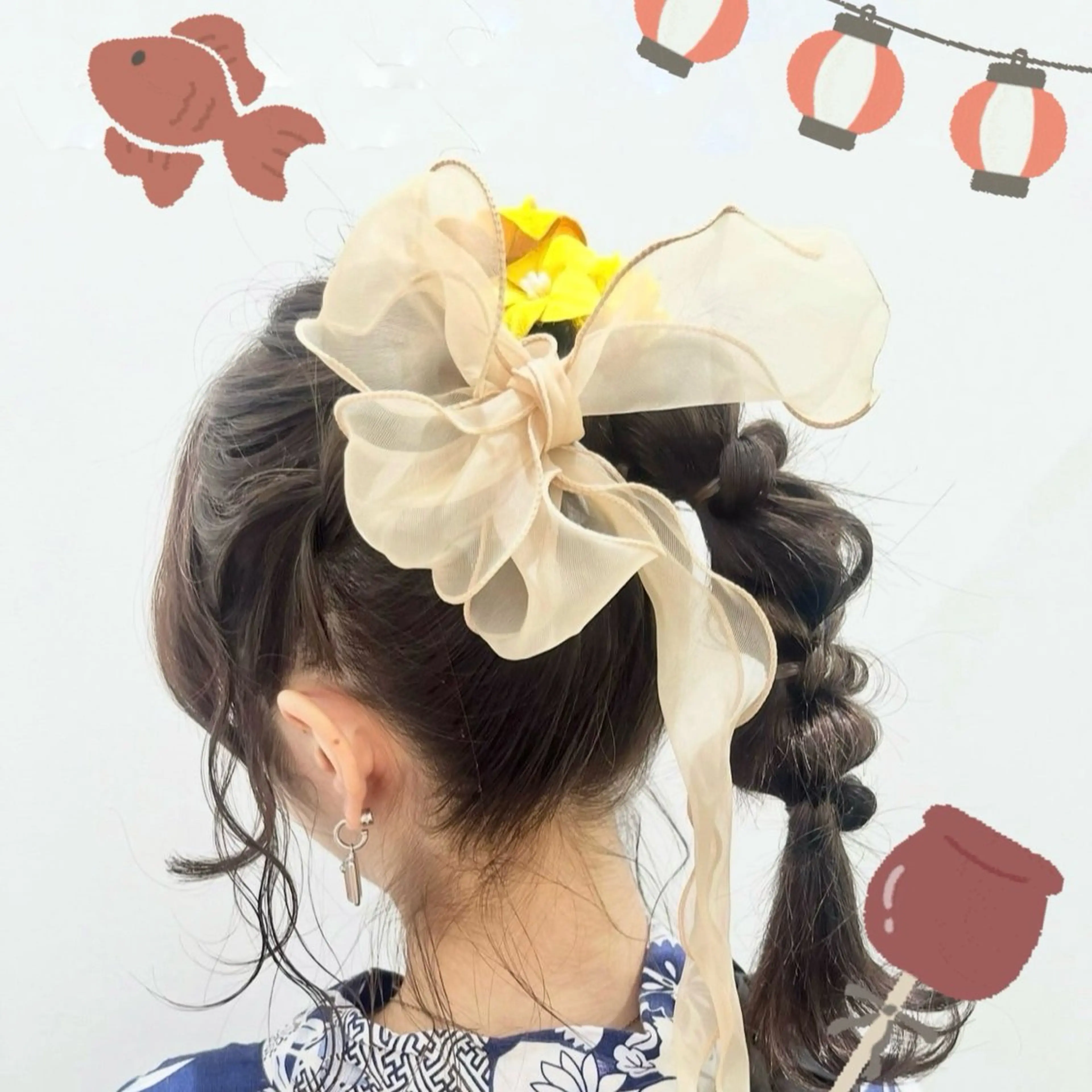 夏限定クーポン‼️【浴衣着付け👘 ＋ヘアセット🎀】の写真