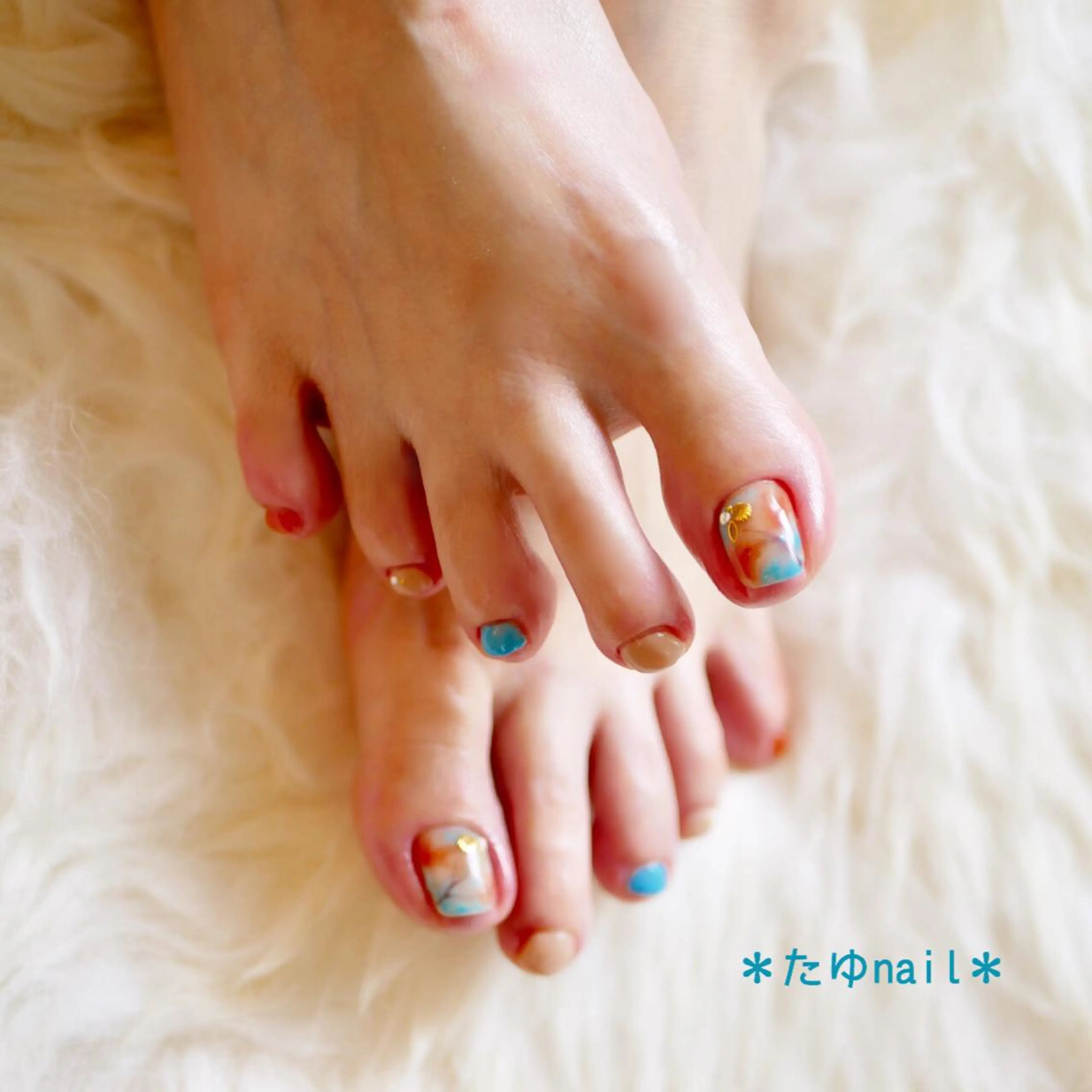 ネイル フットネイル ネイルサロン・ネイルスクール　たゆnail所属・ネイルサロン 【たゆnail】のネイルデザイン
