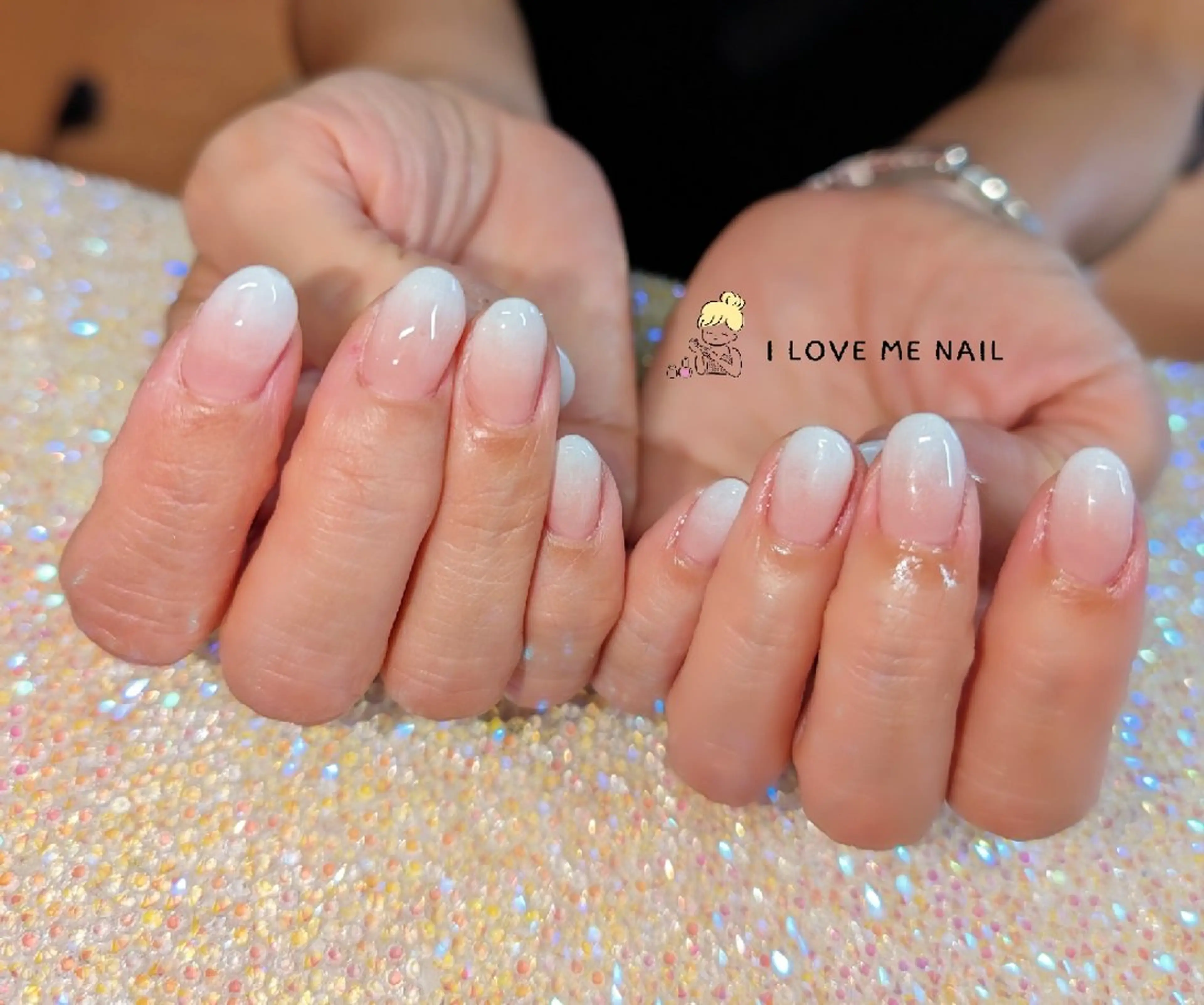 ネイル 長さ出し ジェルネイル ハート 韓国ネイル マグネットネイル ハンドネイル I LOVE ME  NAIL.｡.:*♡のネイルデザイン