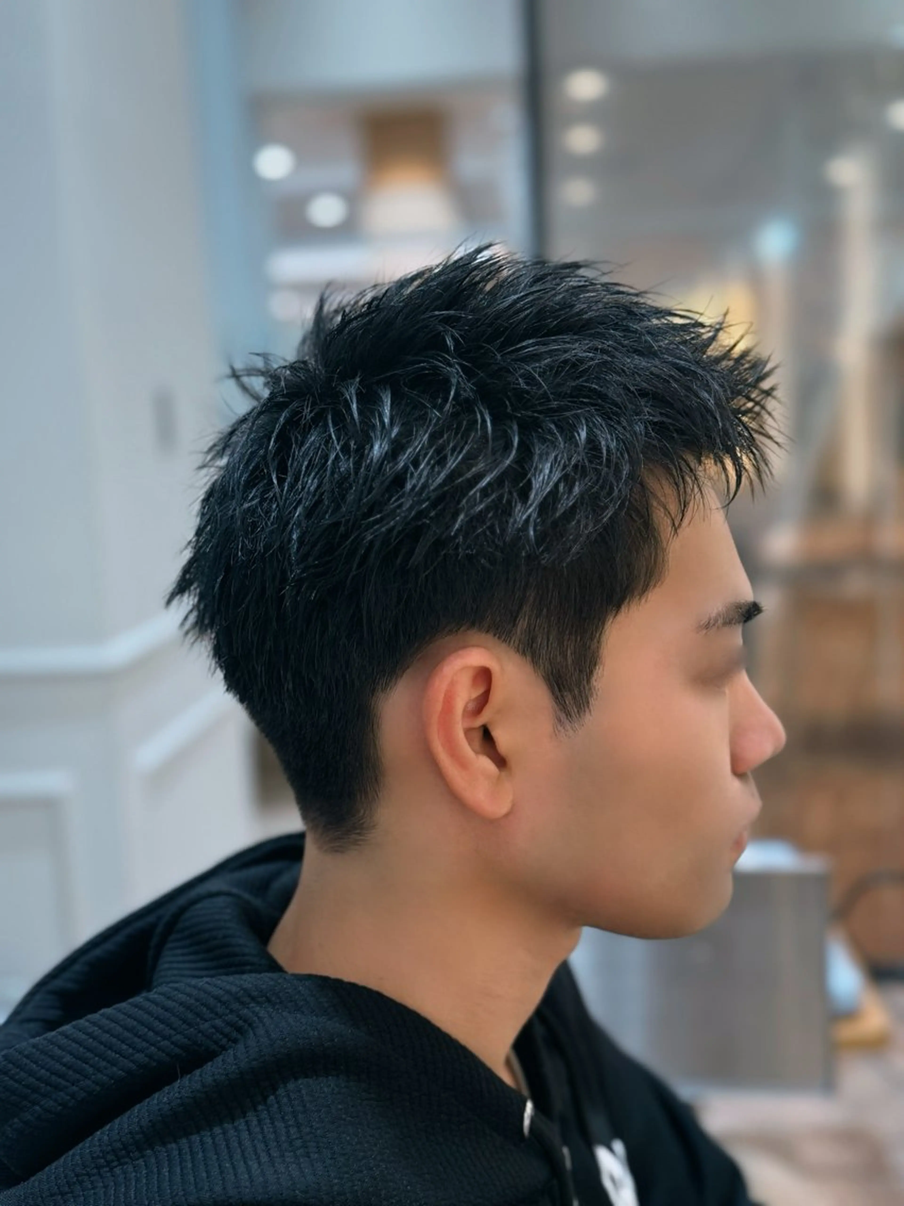 ショート パーマ メンズ スパイキーショート 似合わせカット ショートヘア 顔周りレイヤー カット❄️石川瑠青のヘアスタイル