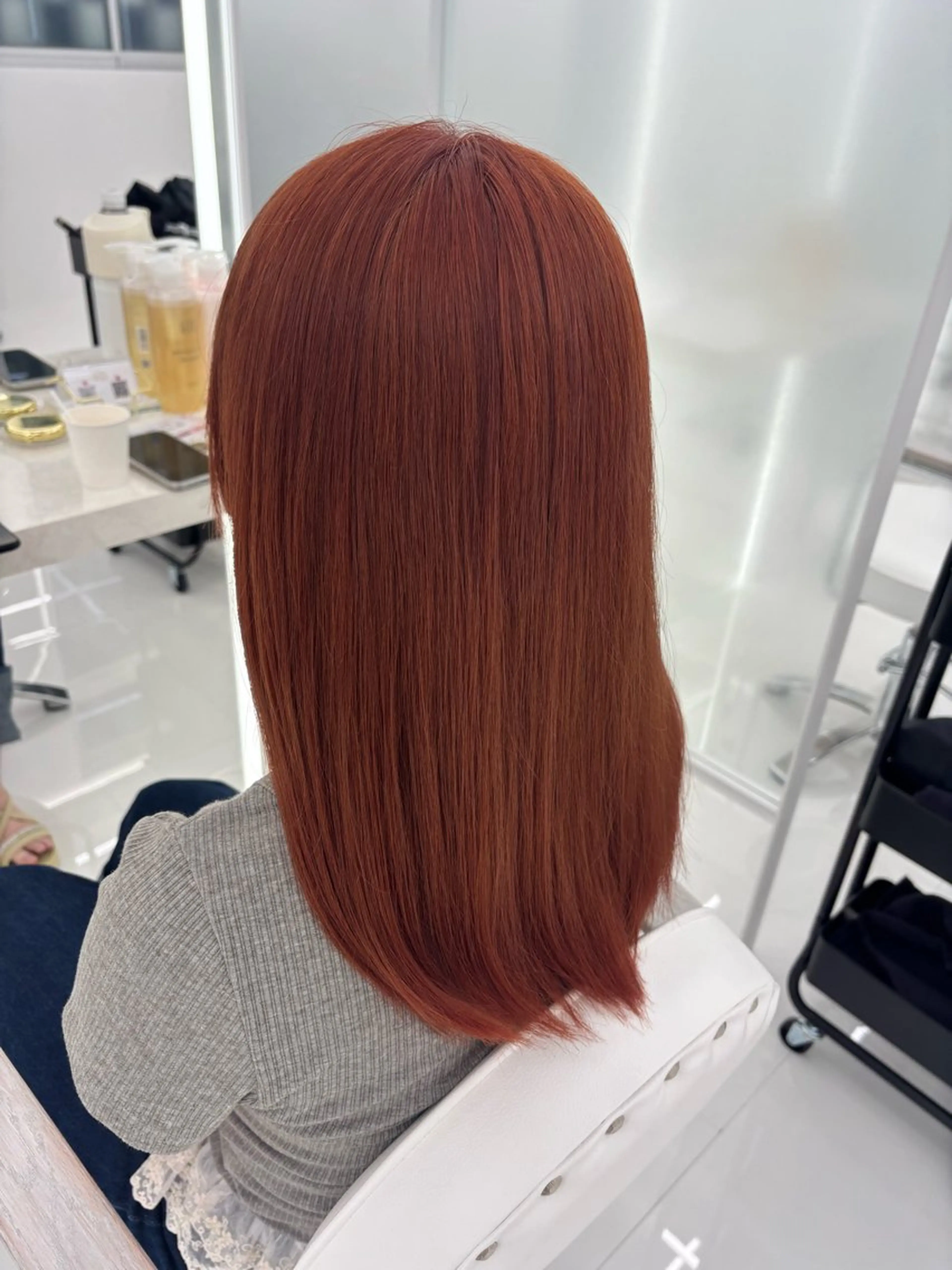 ミディアム カラー ブラウンカラー カッパーブラウン COAPLUS所属・韓国/レイヤー/ 前髪/Asamiのヘアスタイル